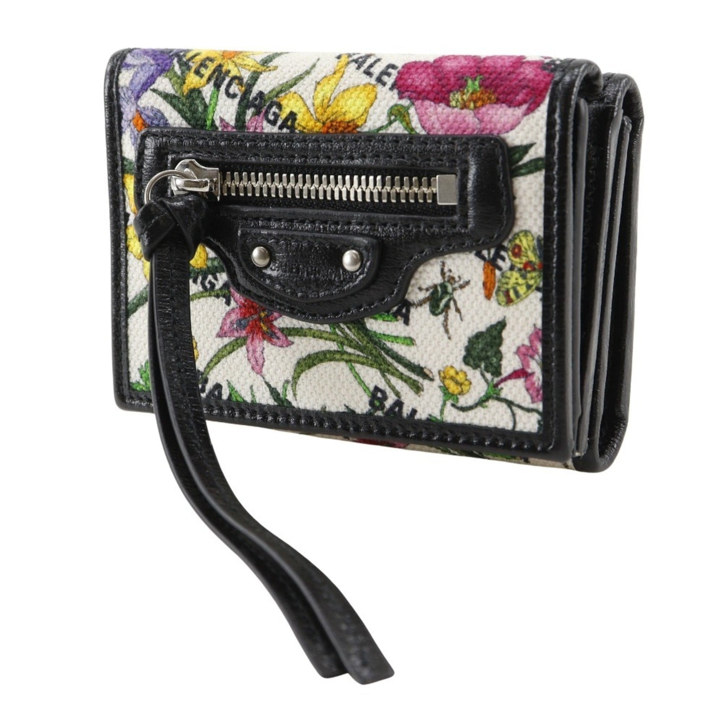 Gucci Black Multi-Color Canvas Wallet (Tri-Fold) ( )