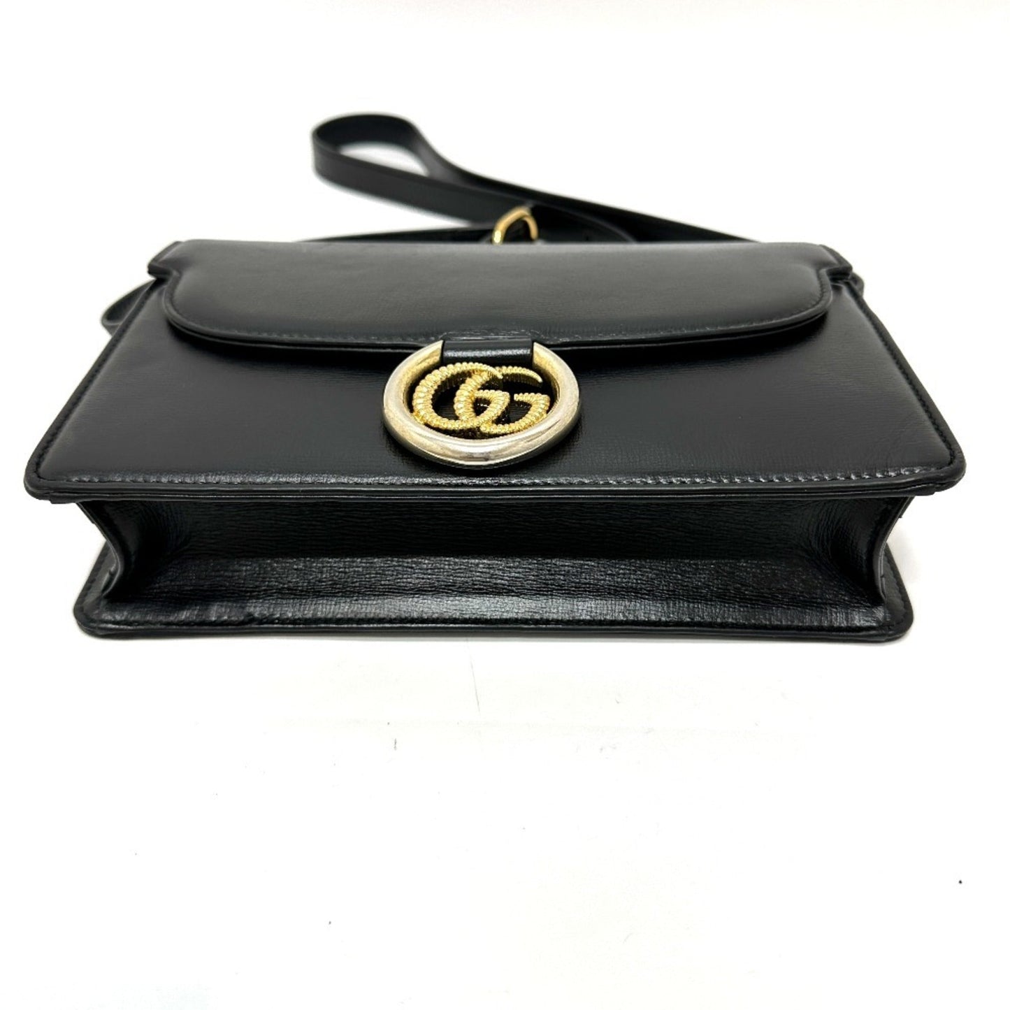 Gucci Black Leather Shoulder Bag ( )