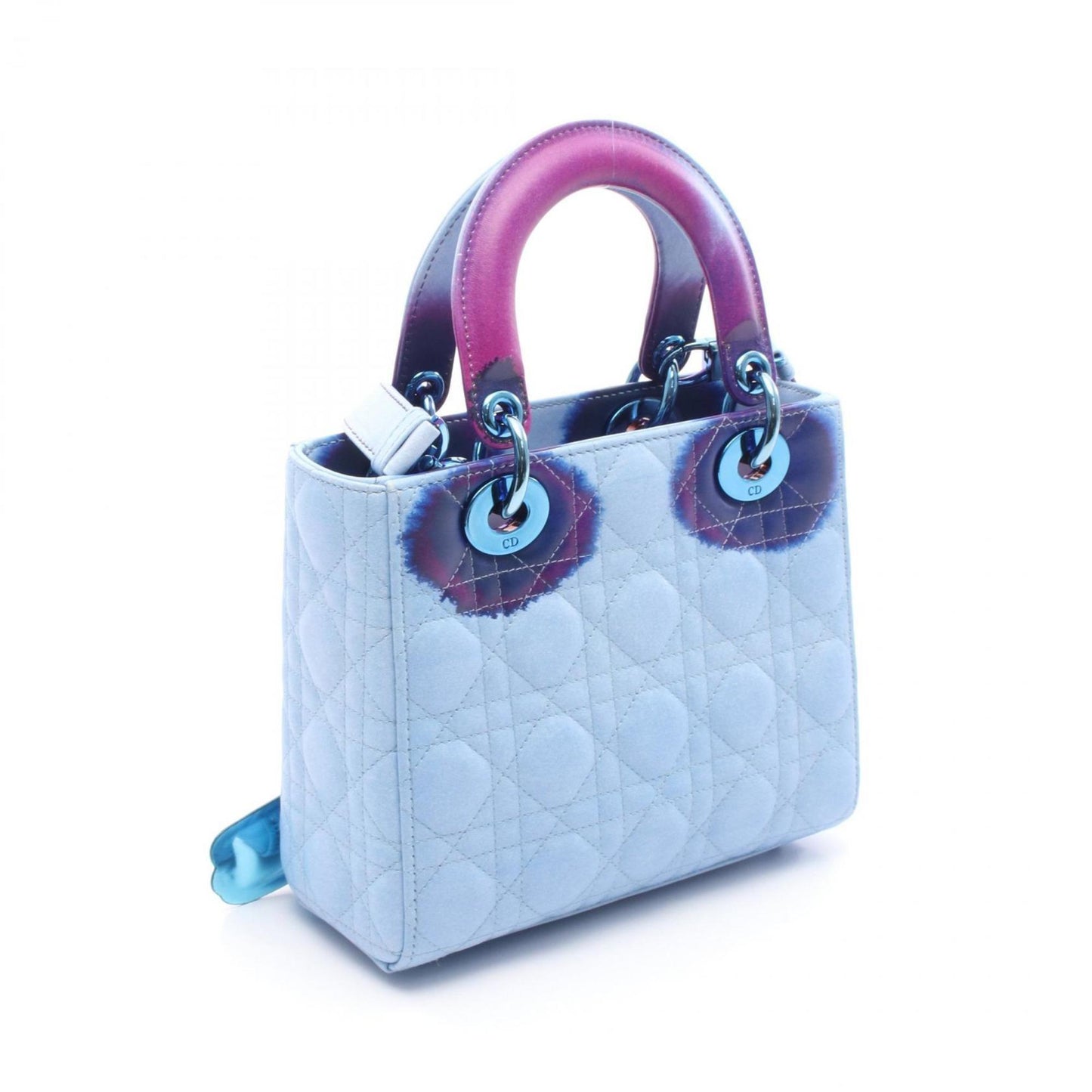 Christian Dior Blue Navy Purple Leather Handbag ()
