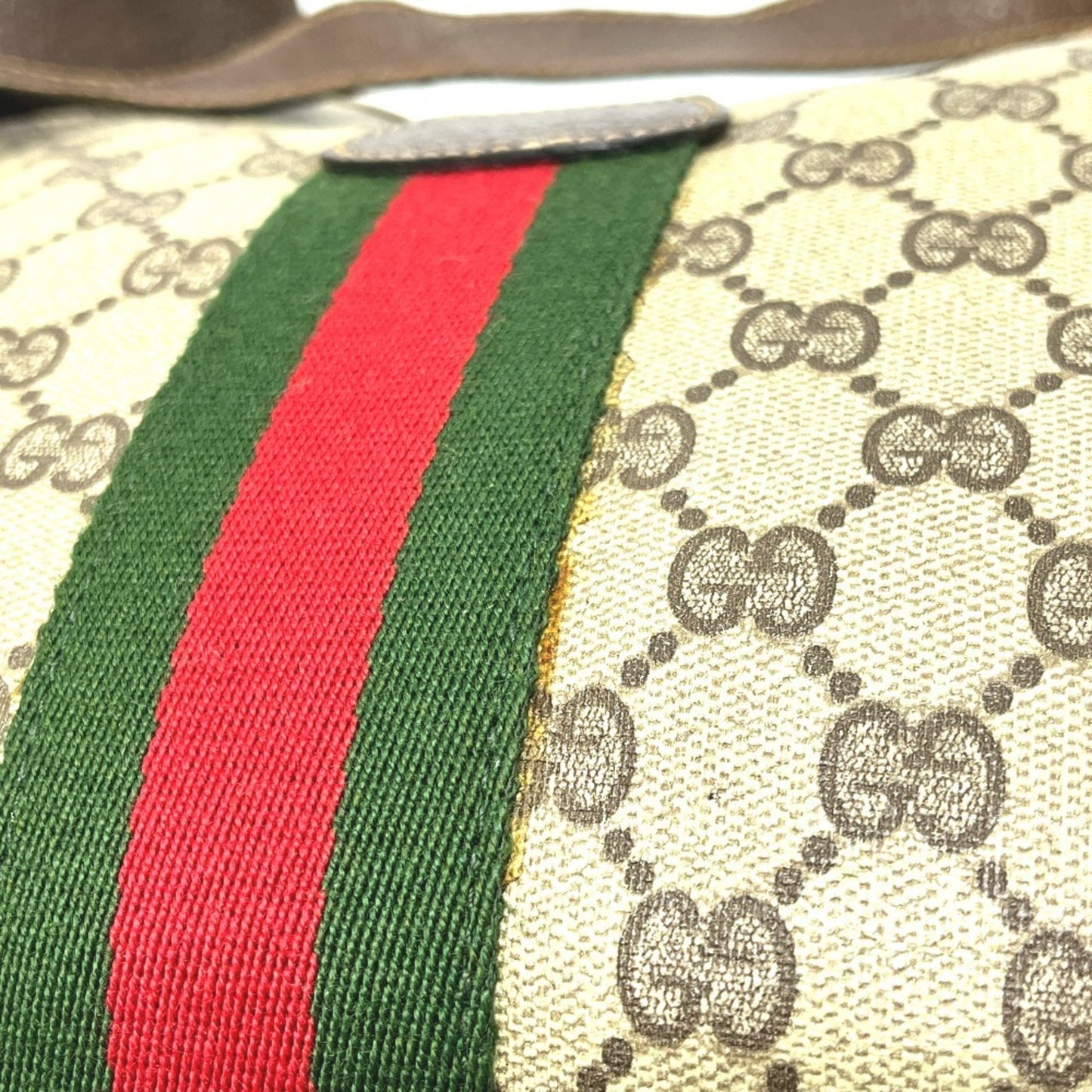 Gucci Brown Pvc Leather Shoulder Bag ( )