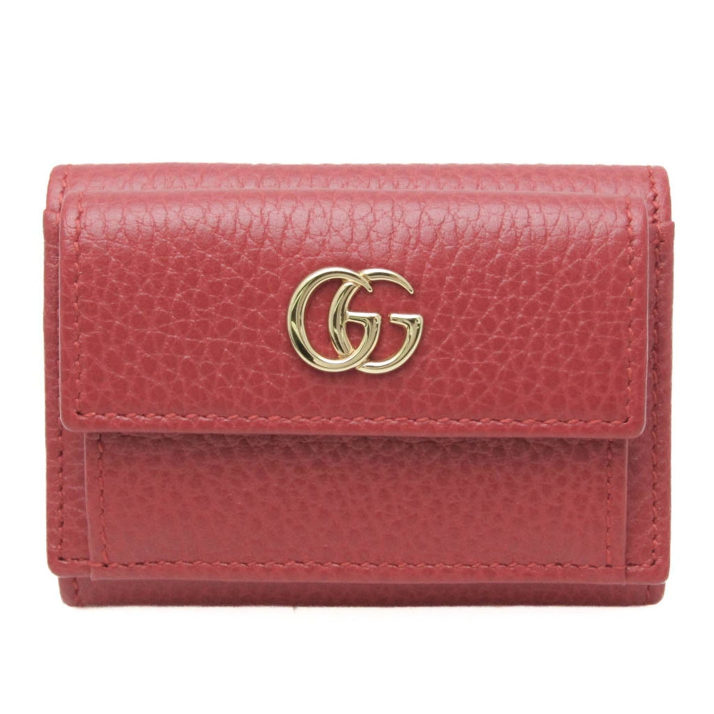 Gucci Red Color Leather Wallet (Tri-Fold) ( )