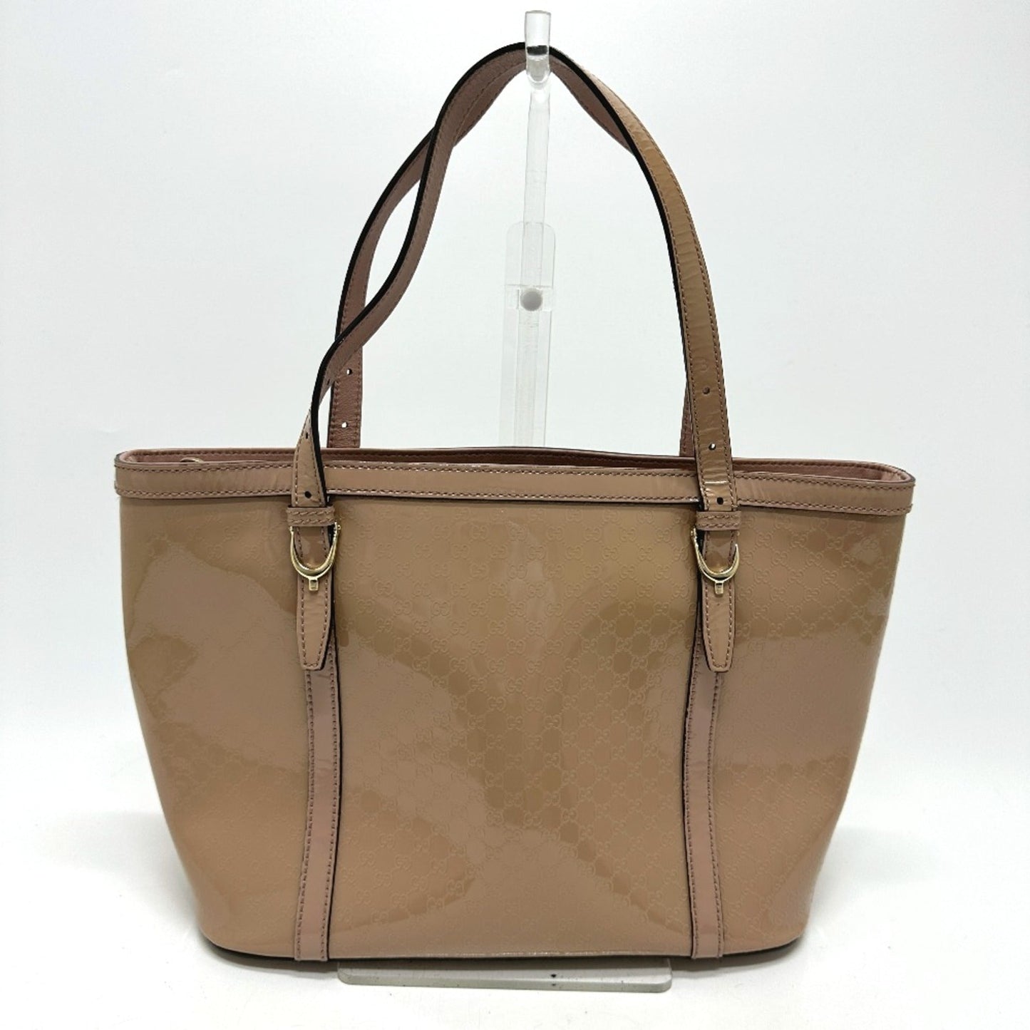 Gucci Beige Patent Leather Tote Bag ( )