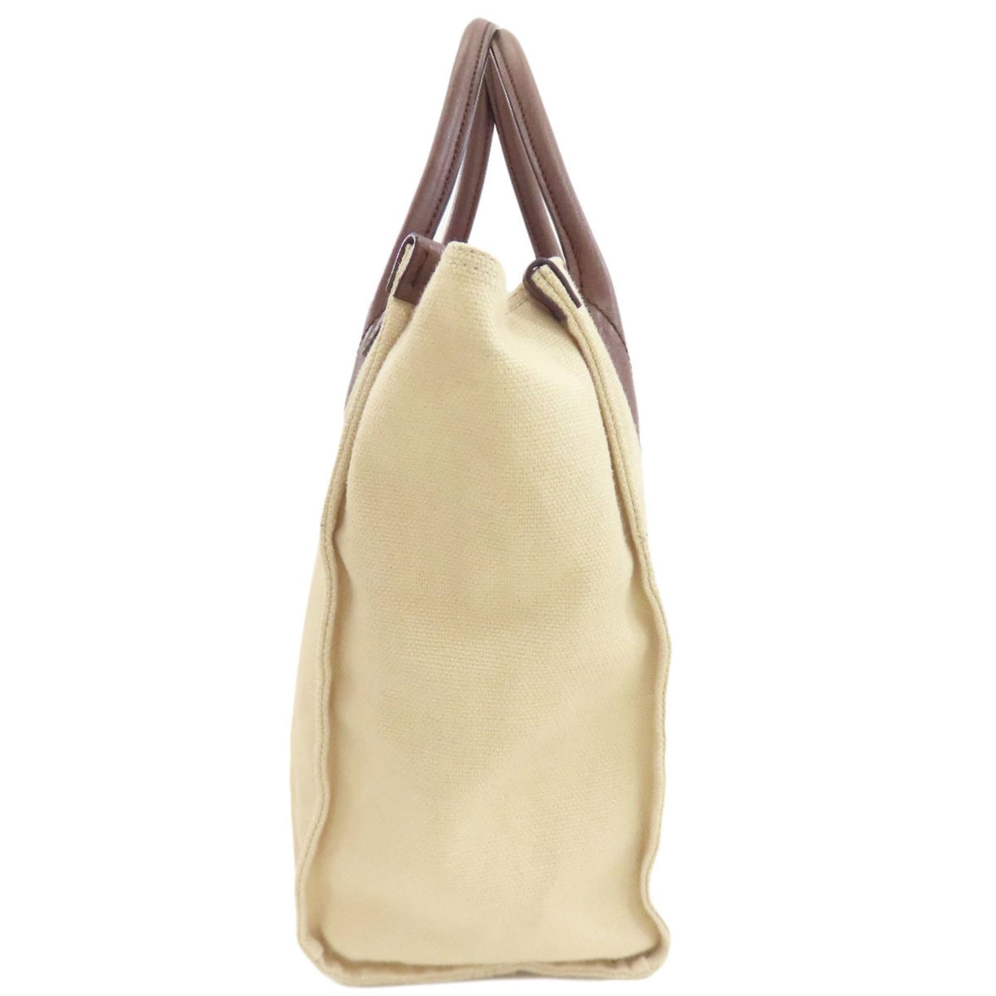 Gucci Beige Brown Canvas Handbag ( )
