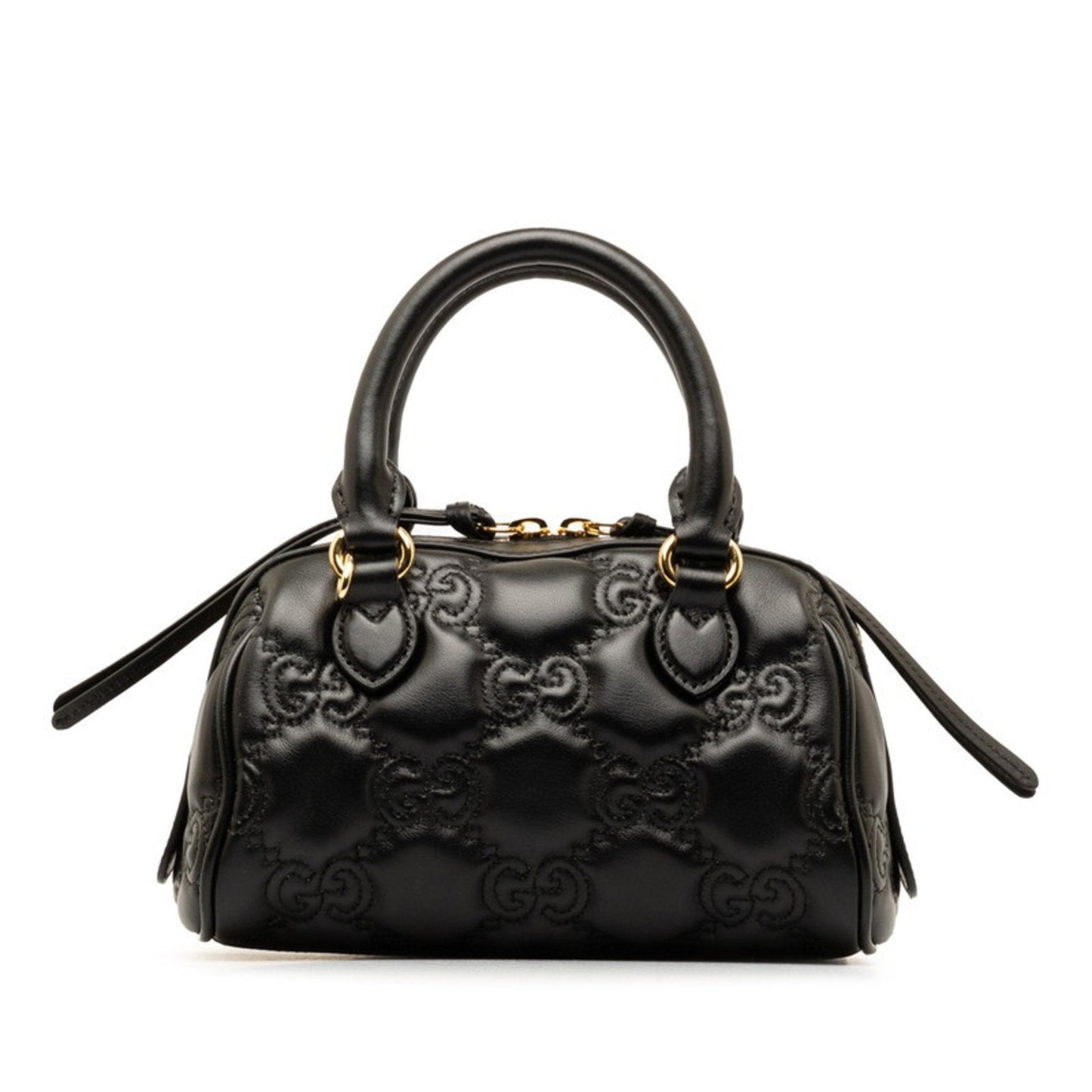 Gucci Black Leather Handbag Shoulder Bag ( )