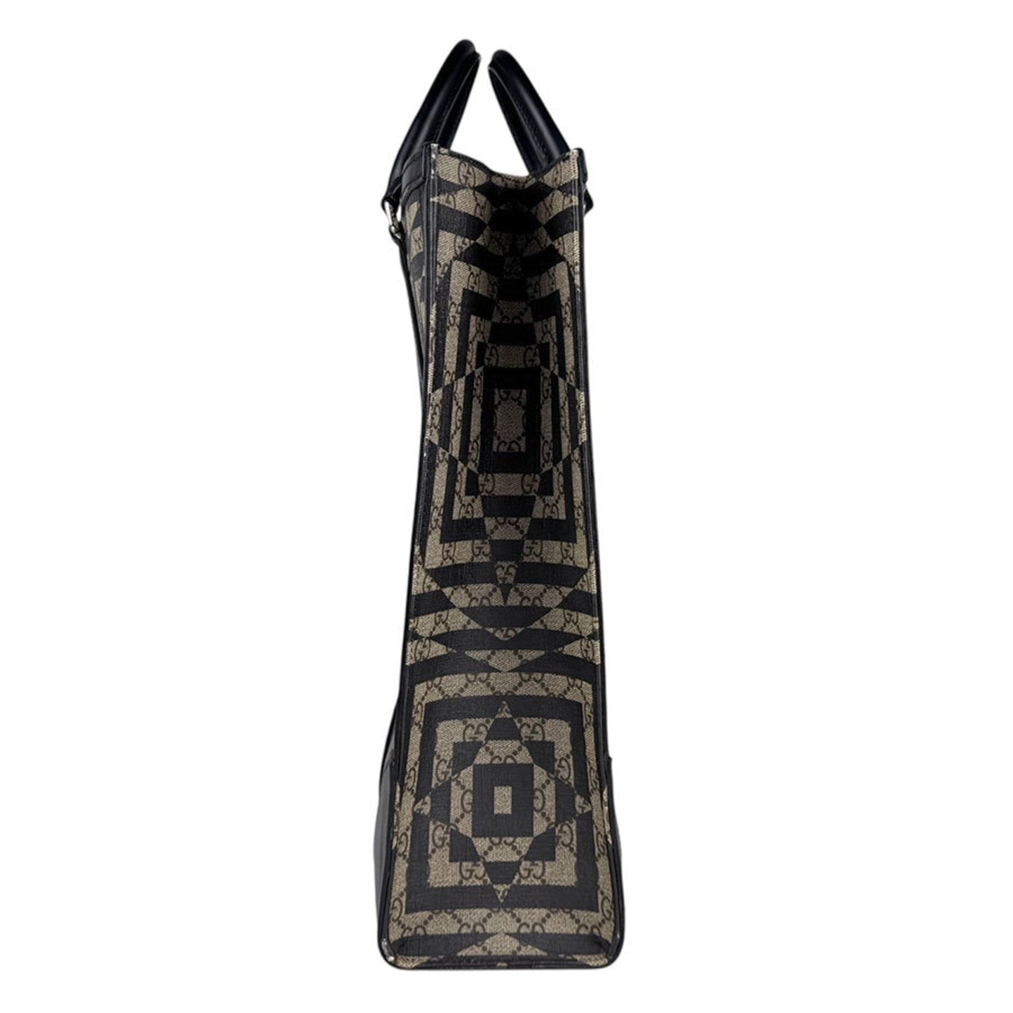 Gucci Beige Black Gg Supreme Canvas Handbag Shoulder Bag ( )