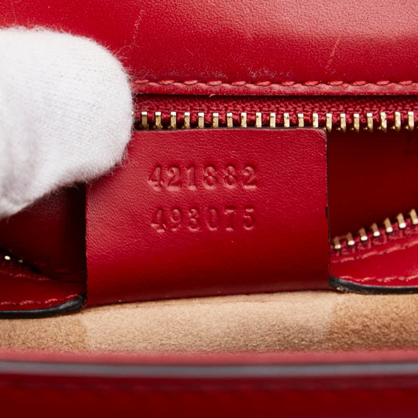 Gucci Navy Red Color Leather Shoulder Bag ( )