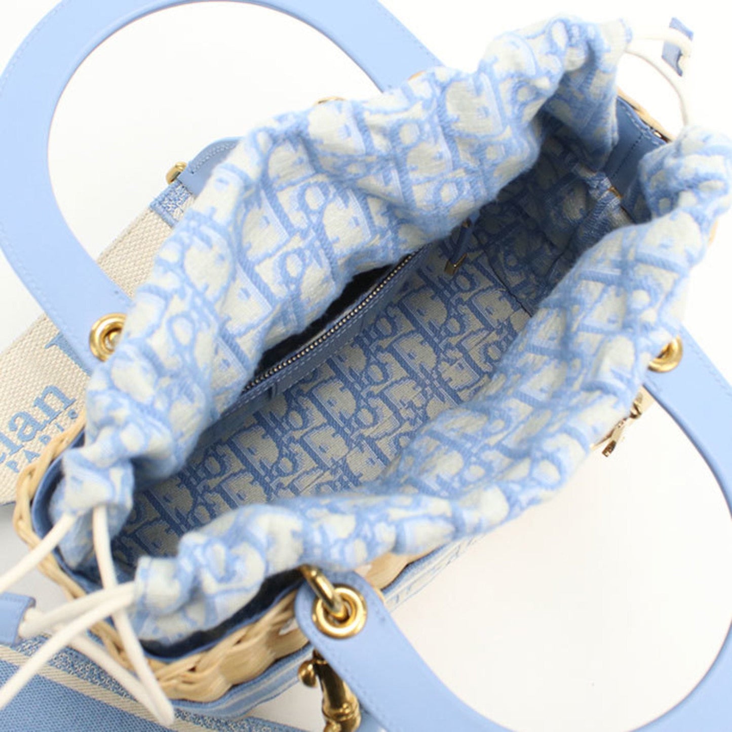 Christian Dior Beige Jacquard Handbag ()