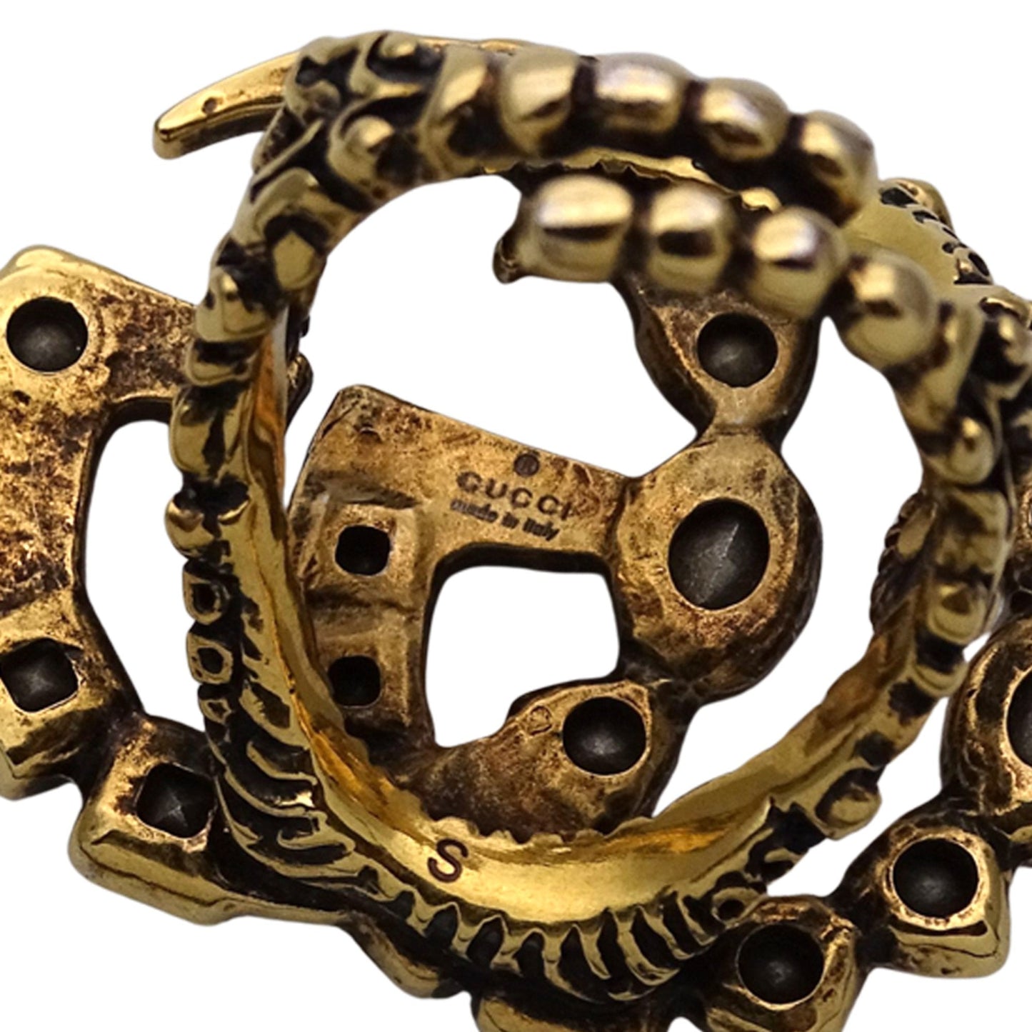 Gucci Gold Multi-Color Metal Band Ring ( )