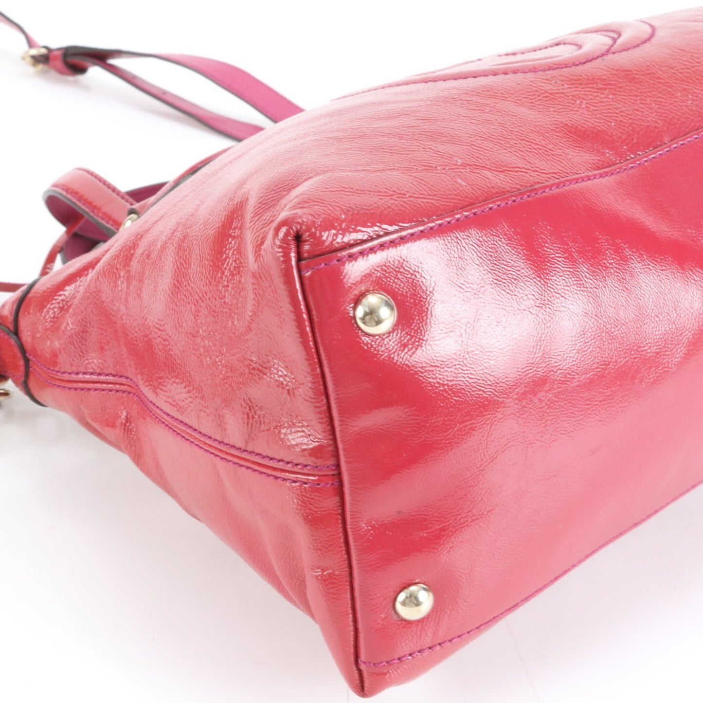 Gucci Pink Red Color Leather Shoulder Bag ( )