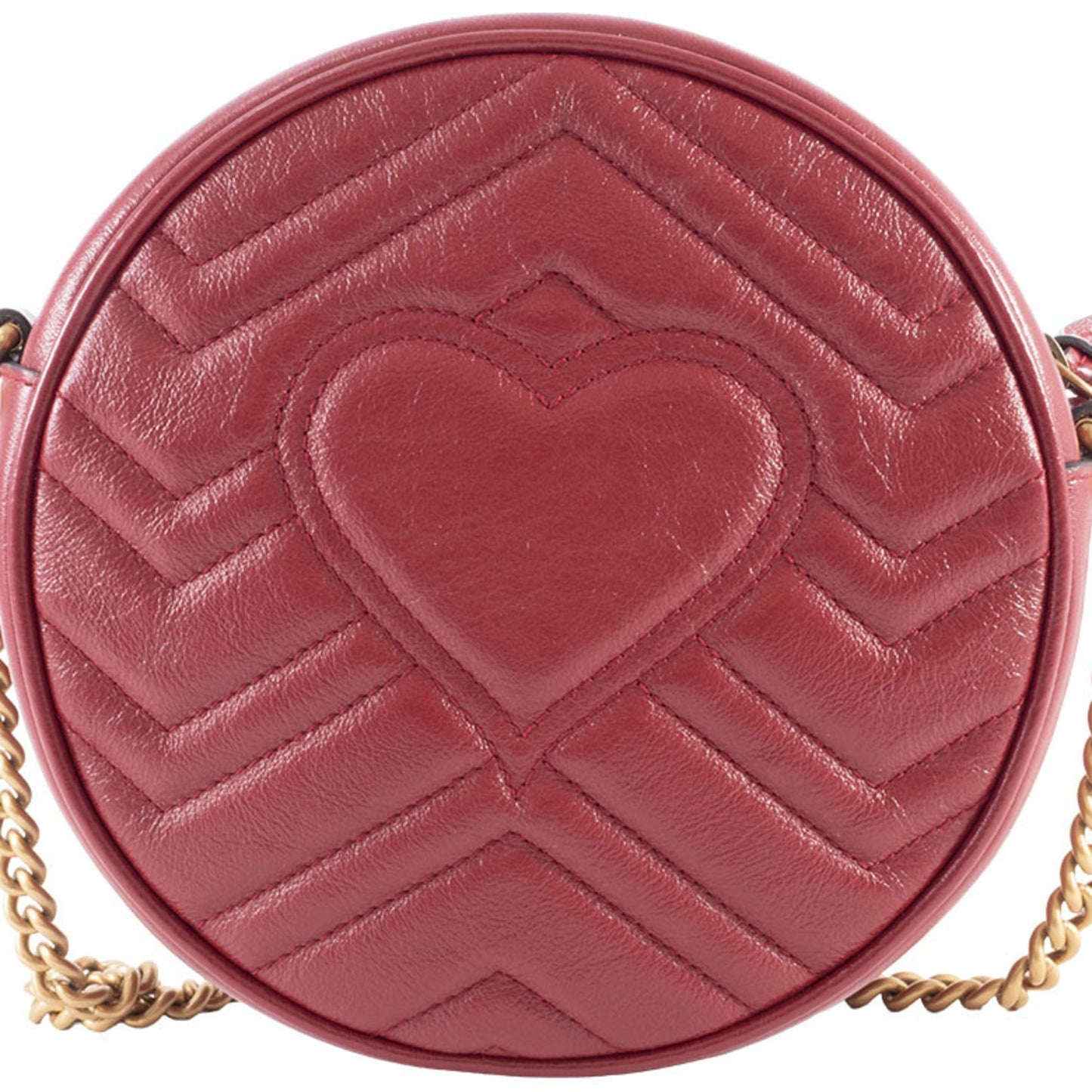 Gucci Red Color Leather Shoulder Bag ( )