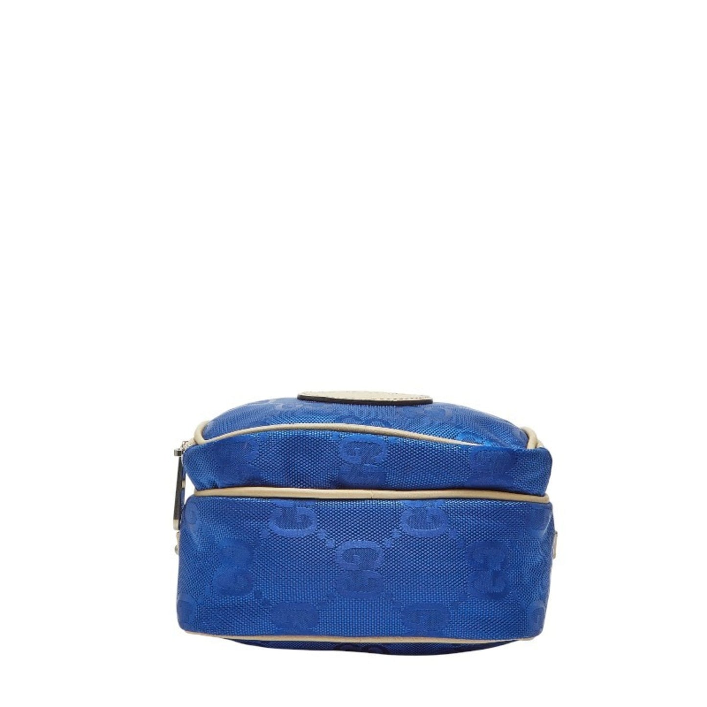 Gucci Blue Nylon Leather Handbag Shoulder Bag ( )