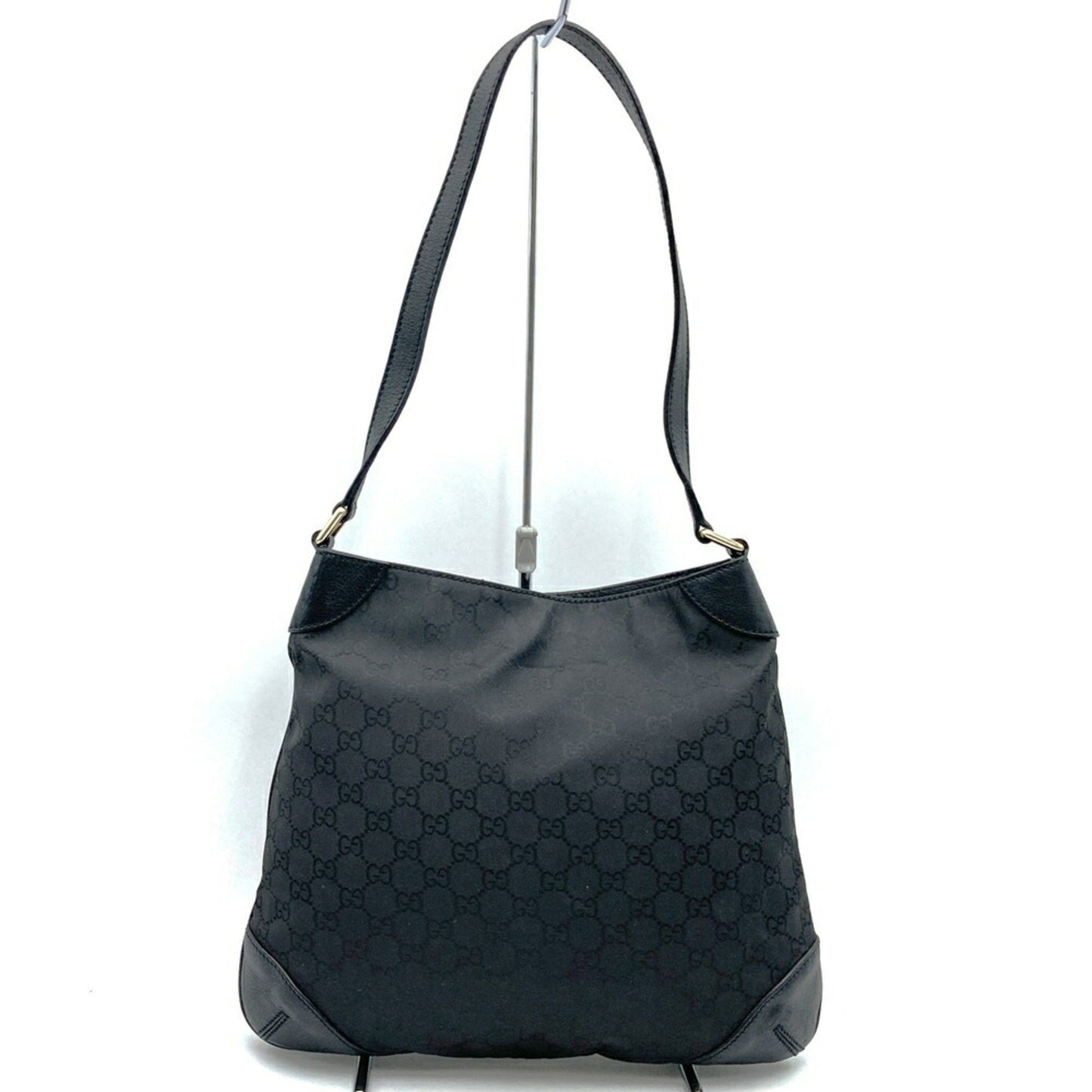 Gucci Black Nylon Leather Shoulder Bag ( )