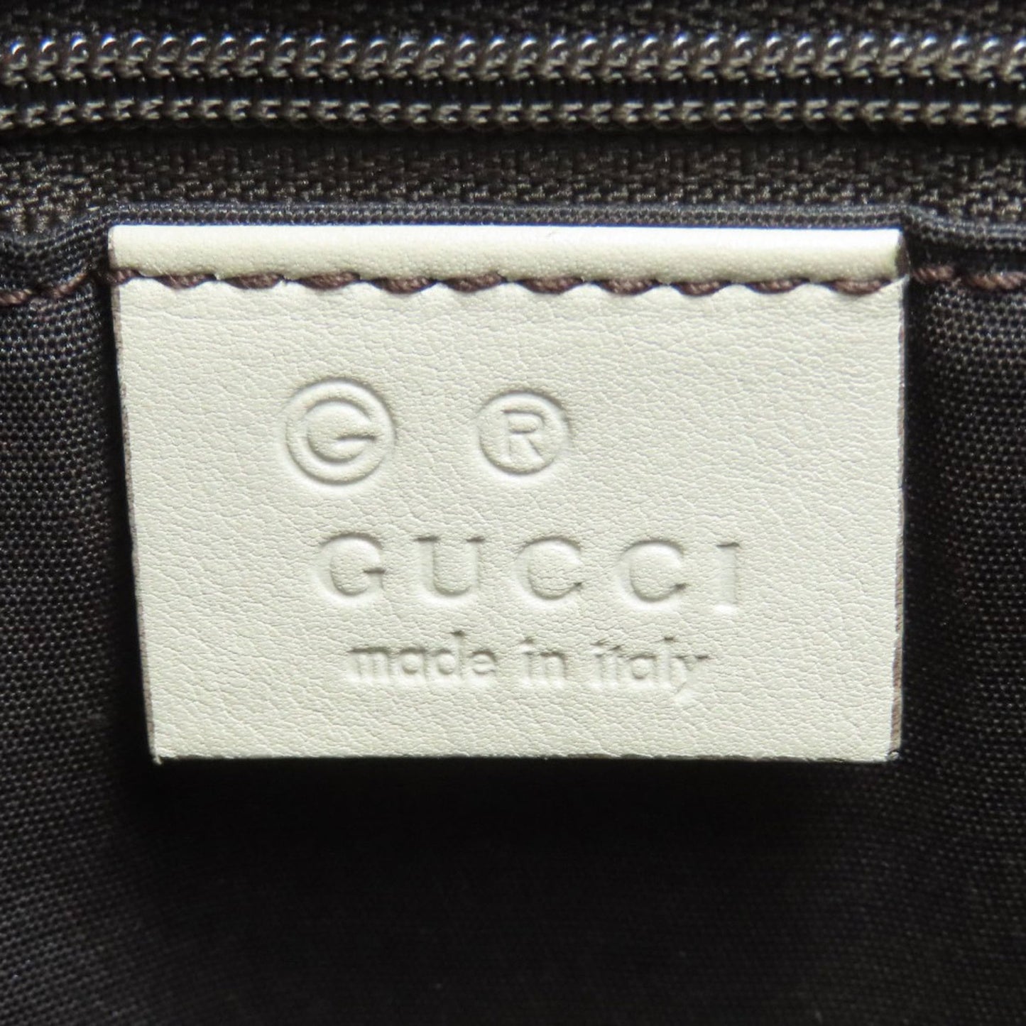 Gucci Brown White Pvc Handbag ( )