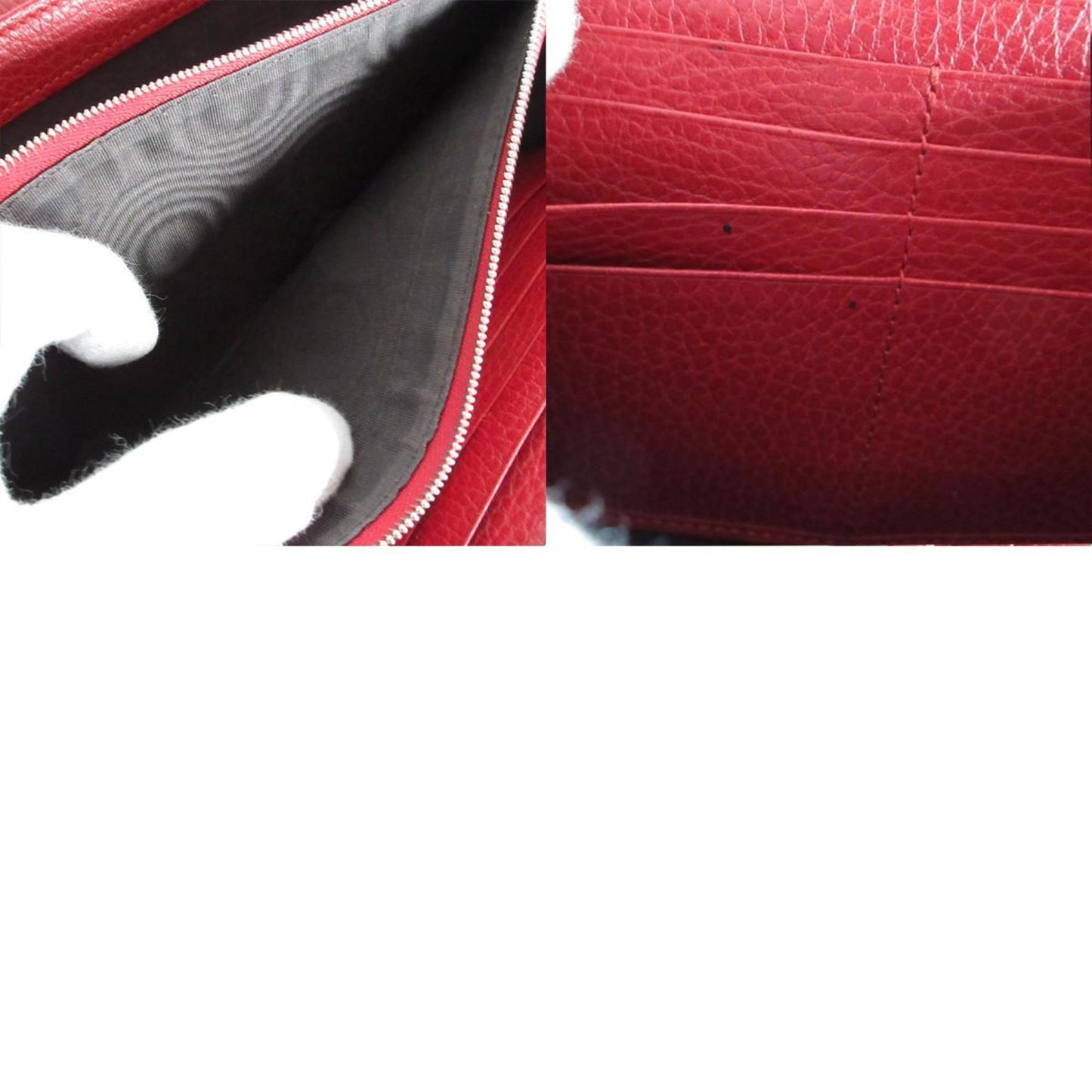 Gucci Red Color Leather Chain/Shoulder Wallet ( )