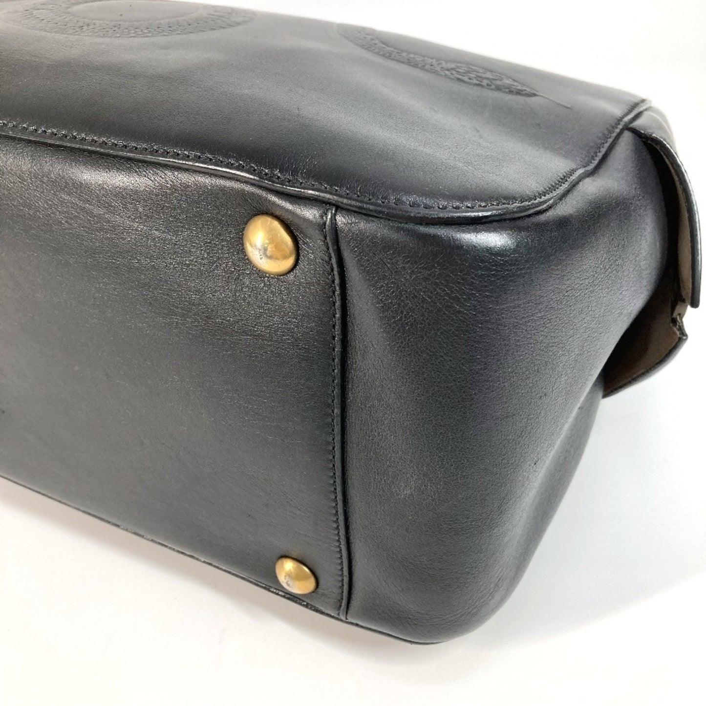 Gucci Black Leather Boston Bag Shoulder Bag ( )
