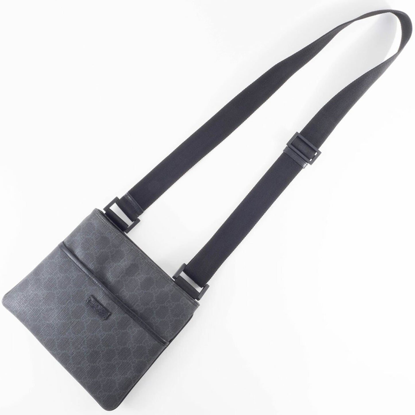 Gucci Gray Gg Supreme Leather Shoulder Bag ( )