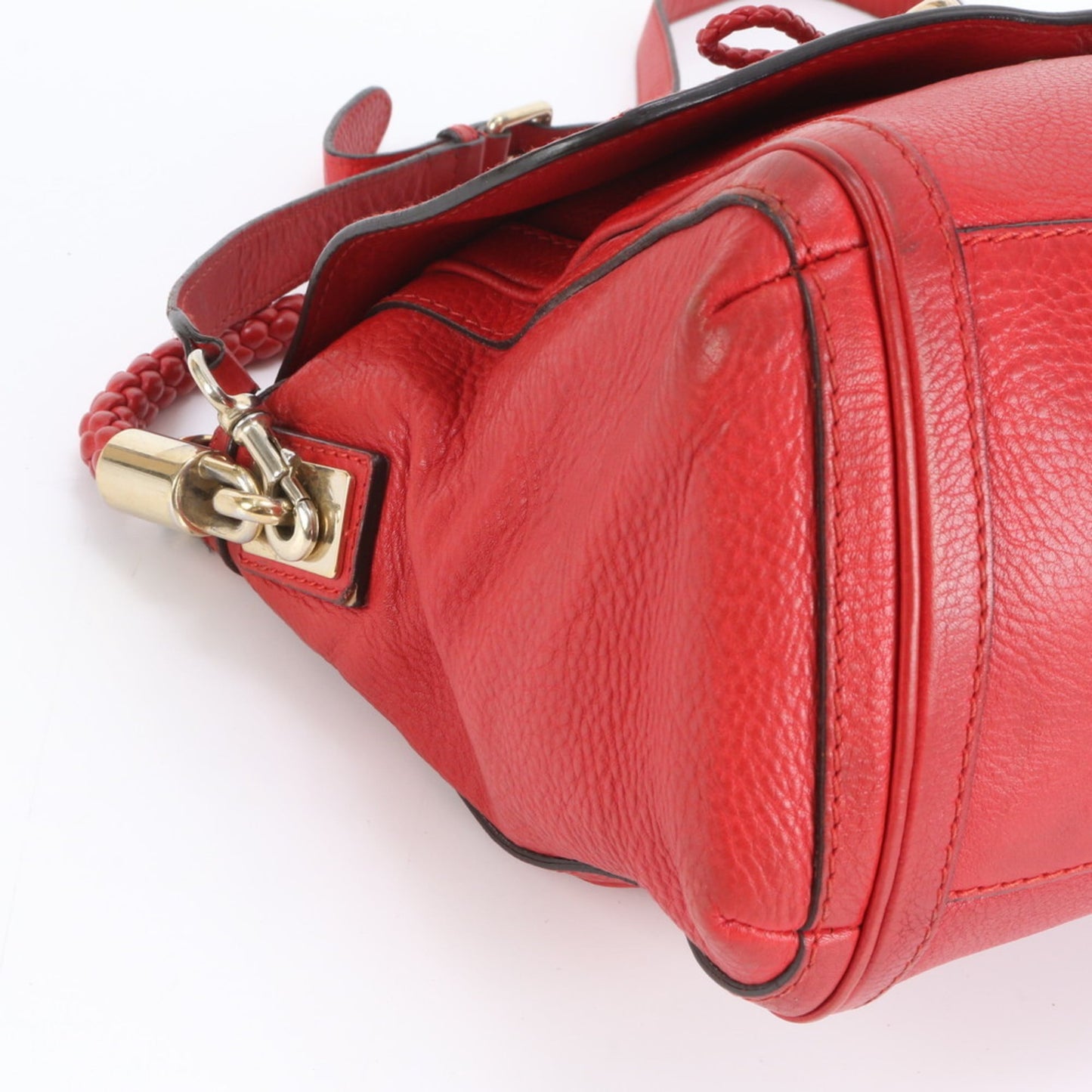 Gucci Red Color Leather Shoulder Bag ( )