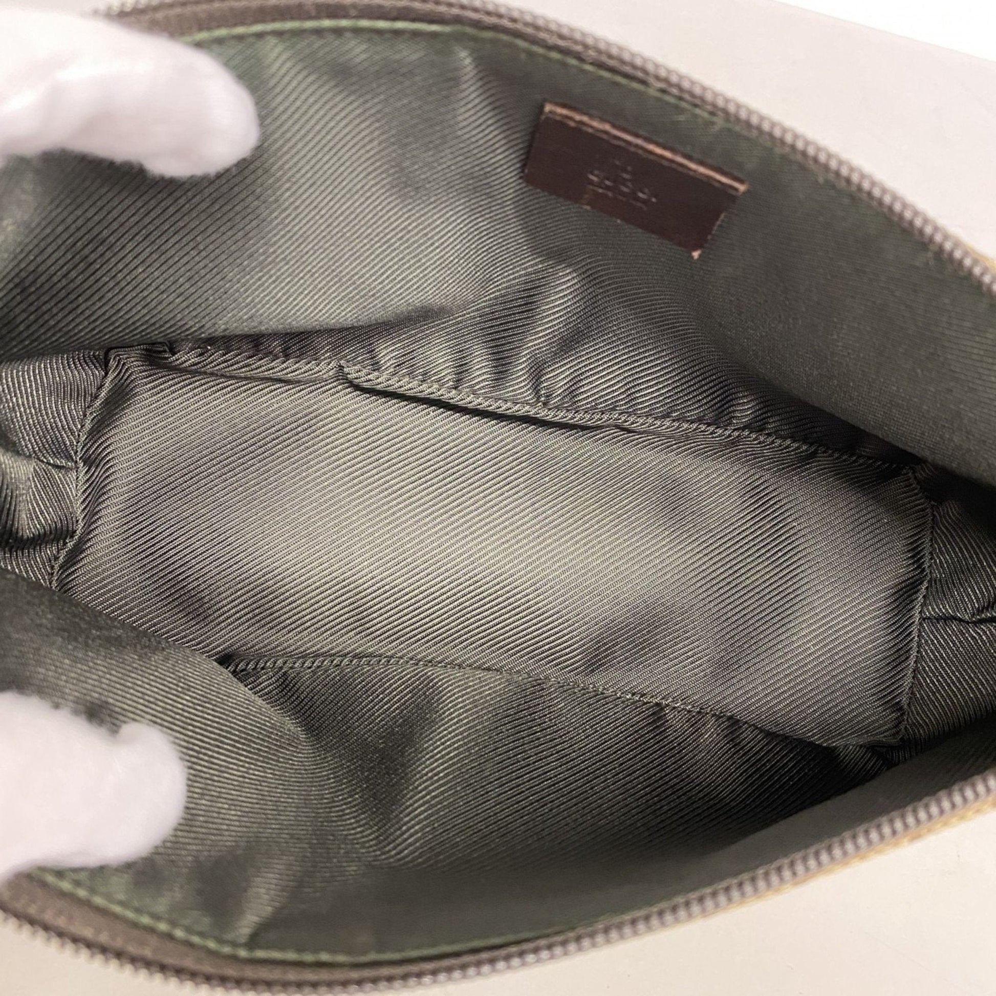 Gucci Leather Canvas Clutch