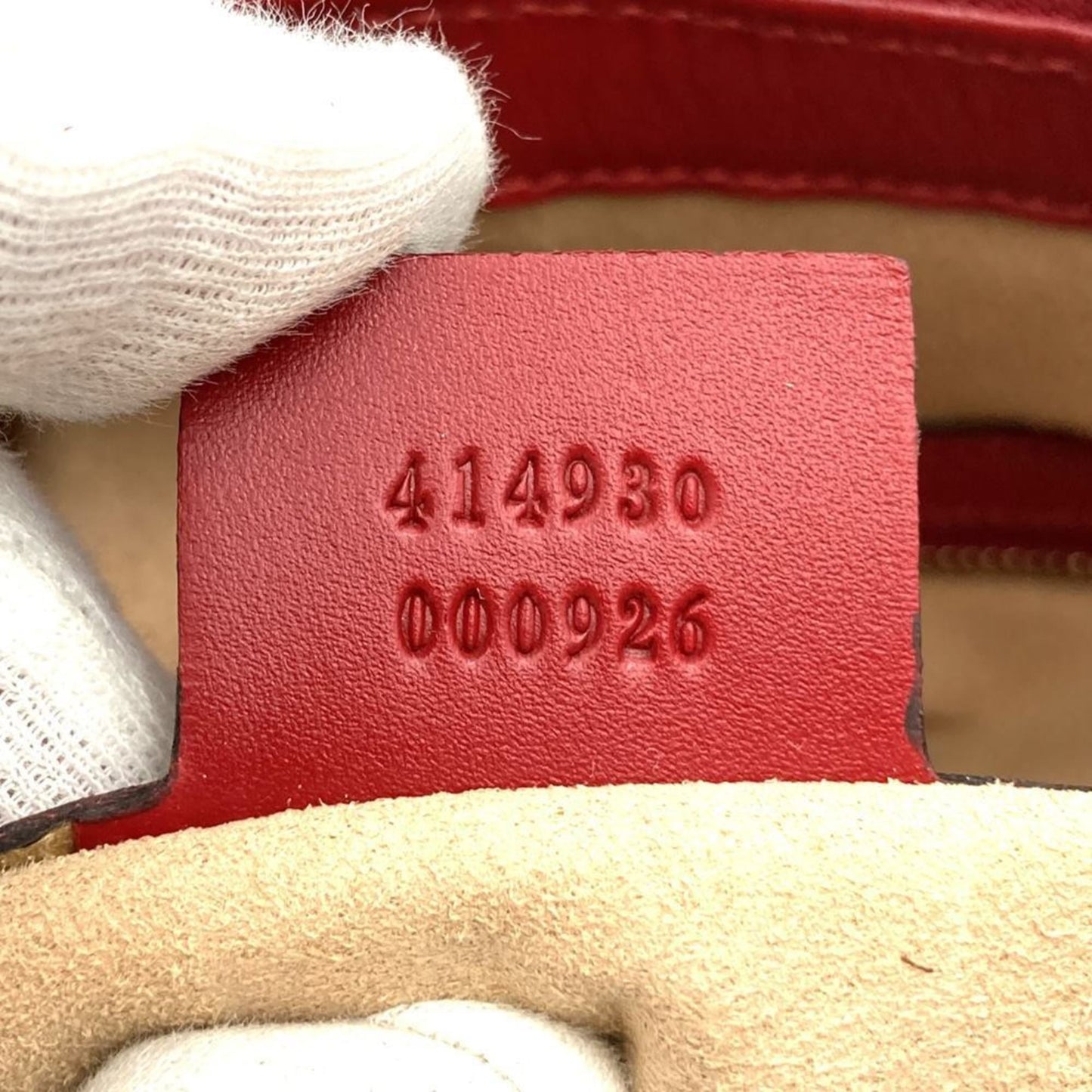 Gucci Red Color Leather Handbag Shoulder Bag ( )