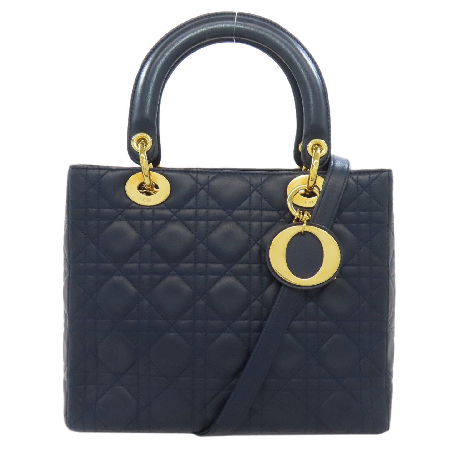 Christian Dior Navy Leather Handbag ()