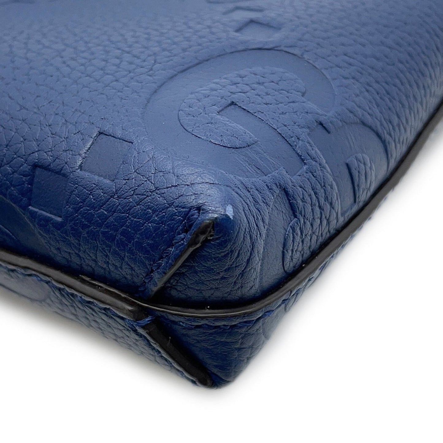 Gucci Navy Leather Clutch Bag Messenger Bag Shoulder Bag ( )