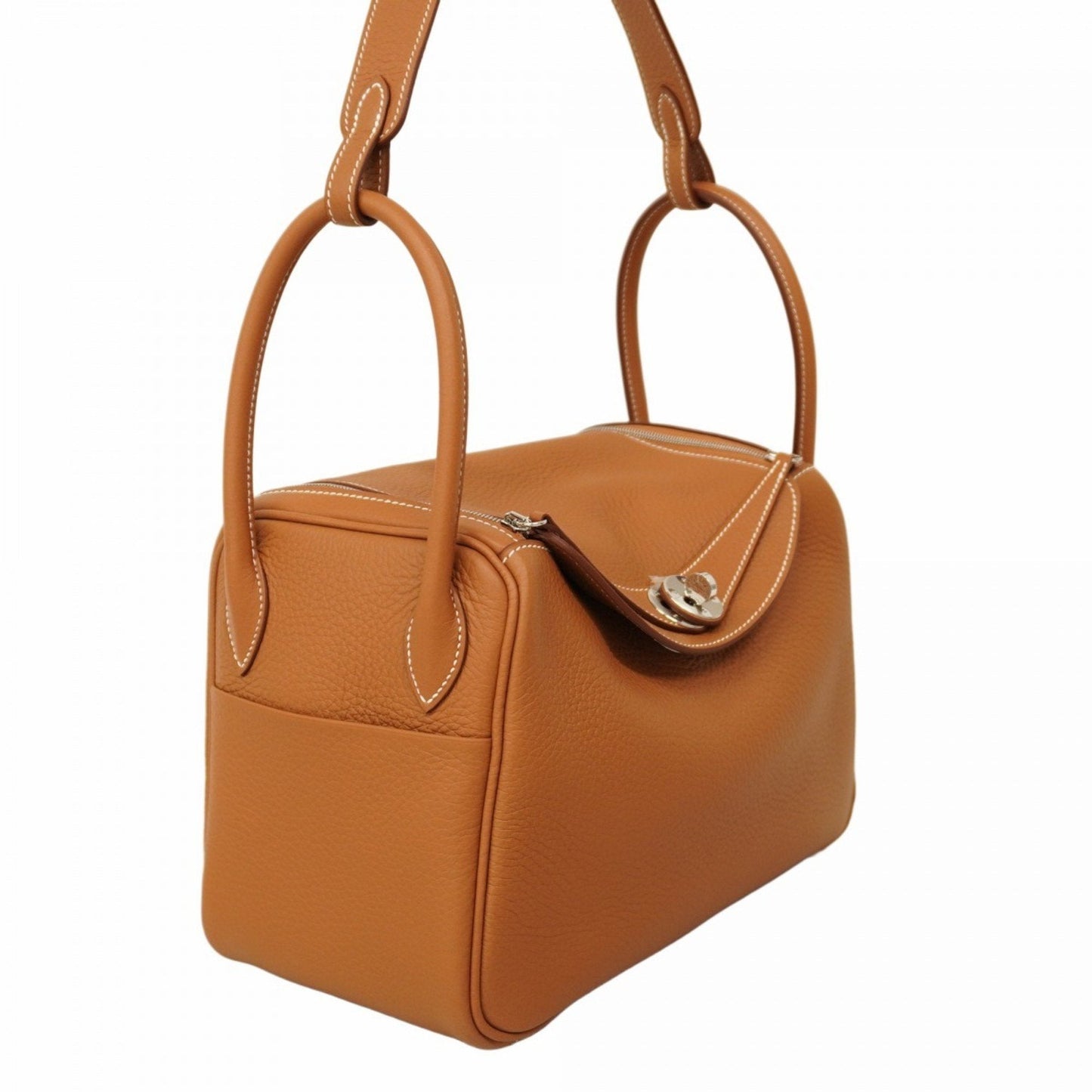 Hermes Gold Taurillon Clemence Leather Handbag ( )