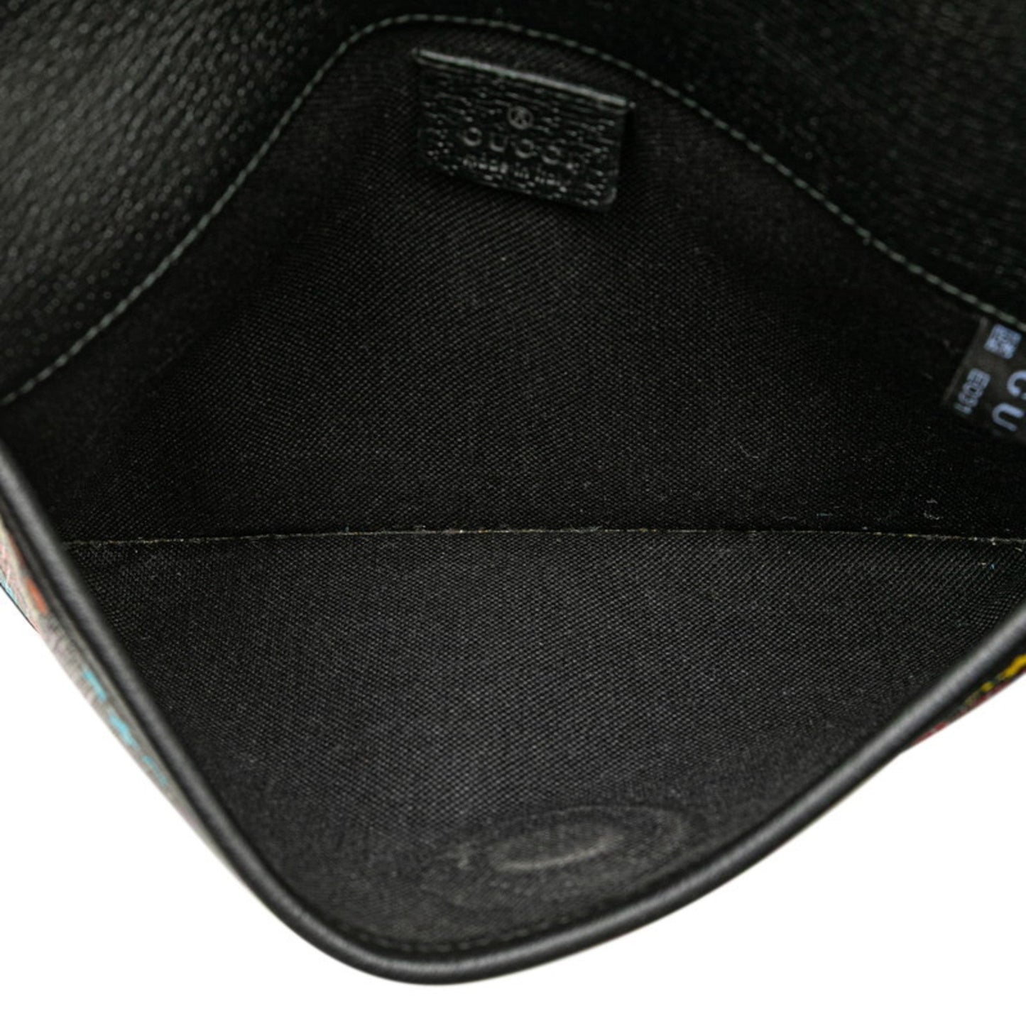Gucci Black Multi-Color Leather Sling Bag ( )