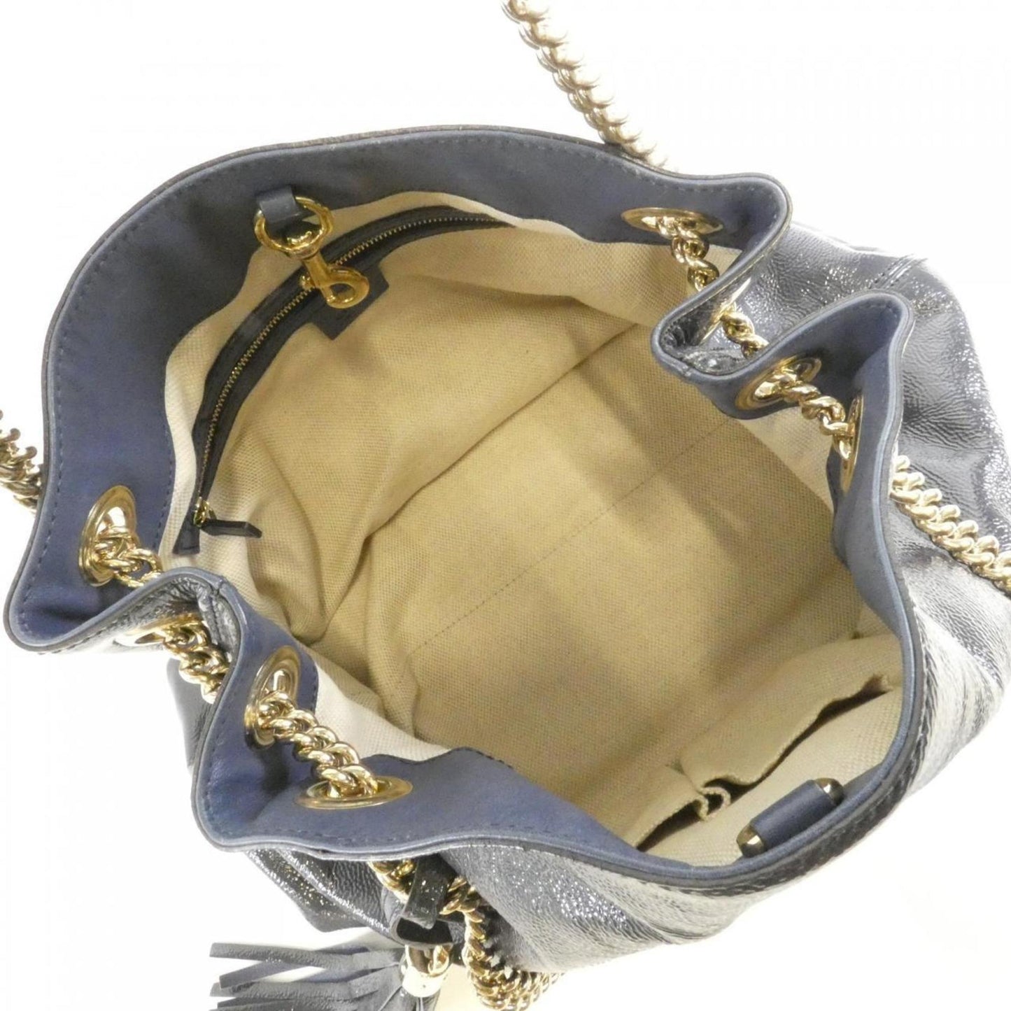Gucci Blue Leather Shoulder Bag ( )