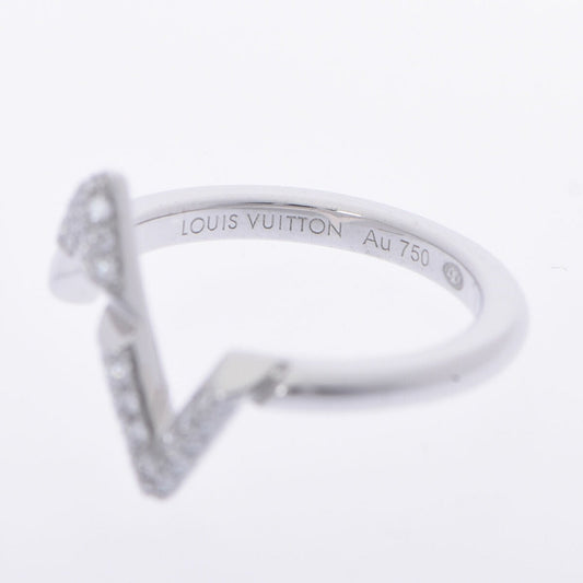 LOUIS VUITTON LV Vault Upside Down Ring #48 Q9Q31I No. 7 Women's K18 White Gold