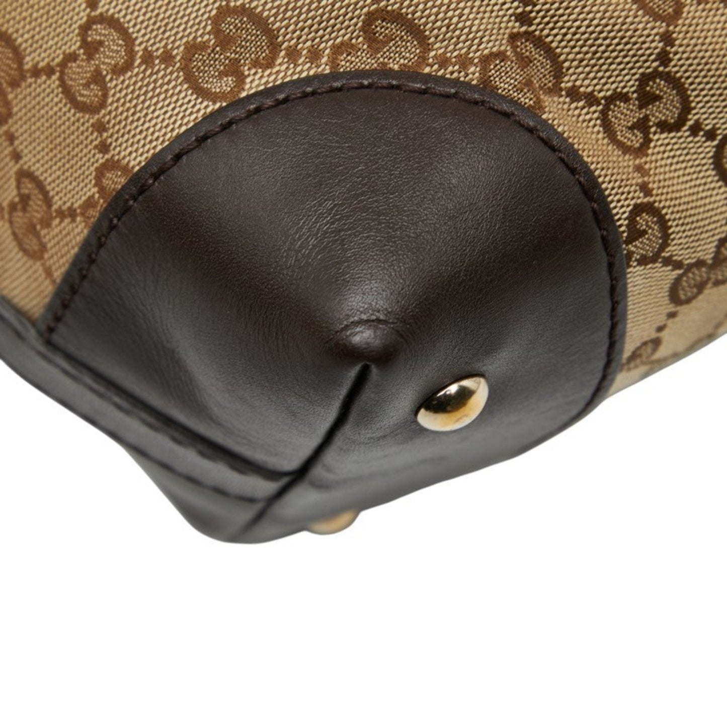 Gucci Beige Multi-Color Canvas Leather Handbag Shoulder Bag ( )