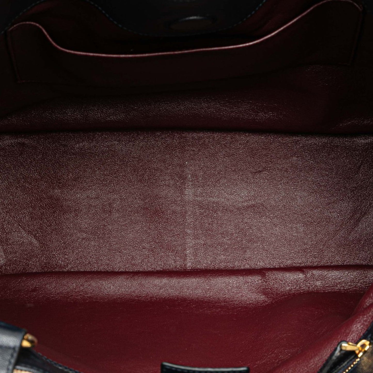 Gucci Beige Navy Canvas Leather Shoulder Bag Tote Bag ( )