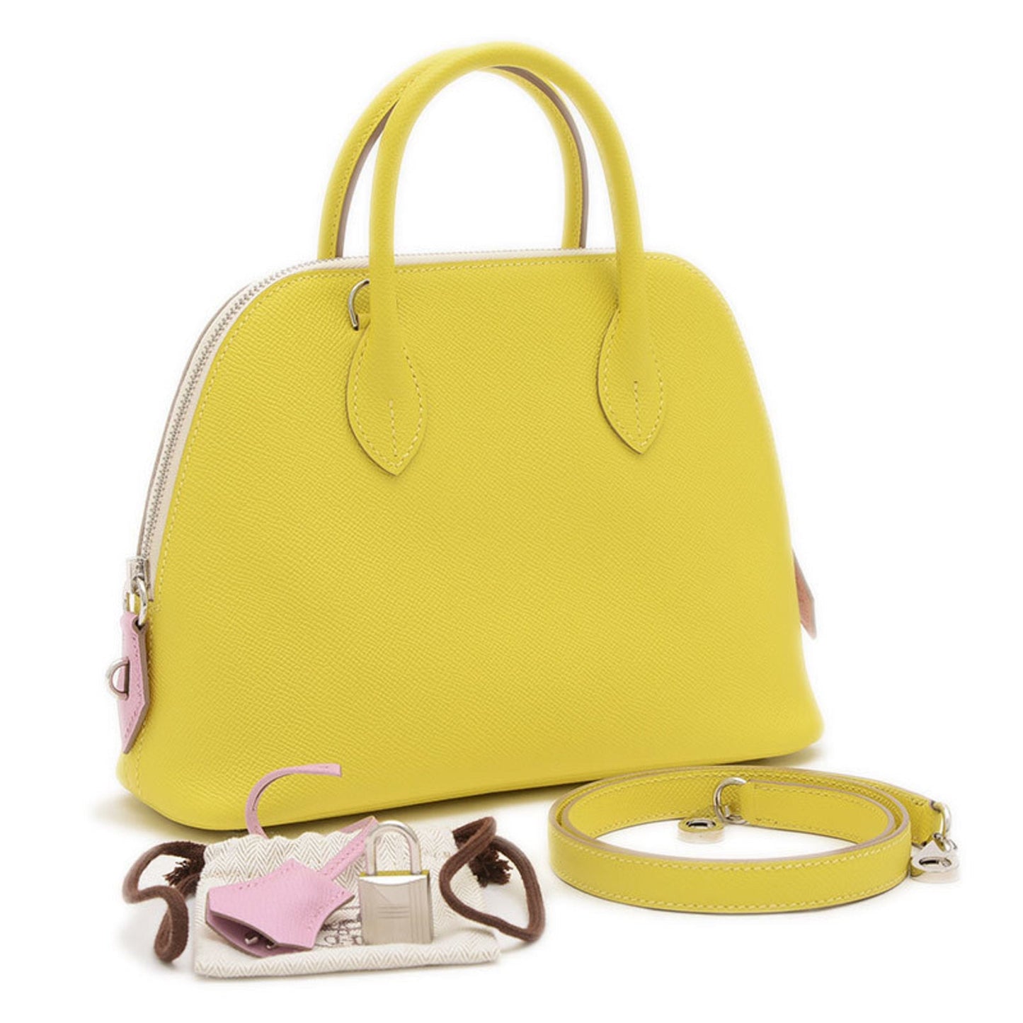 Hermes Lime Yellow Epsom Leather Handbag ( )