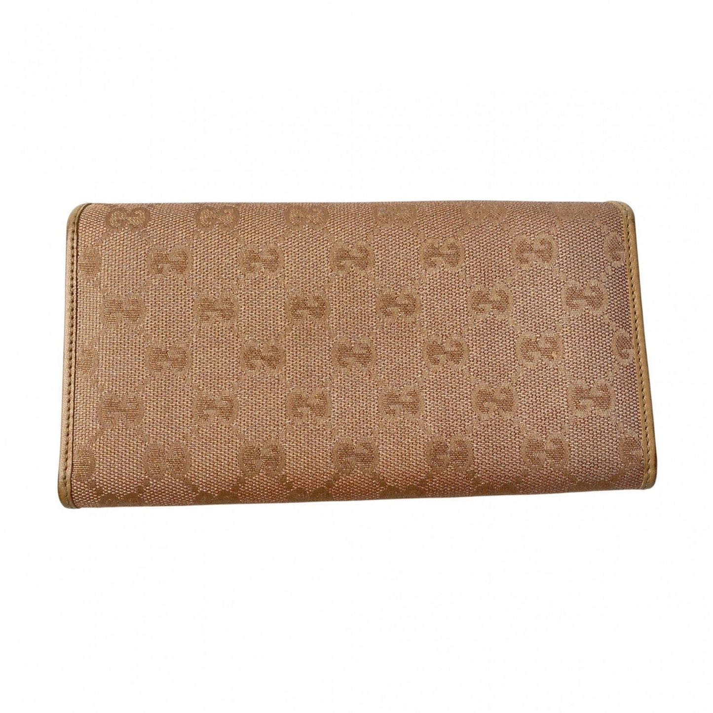 Gucci Pink Gg Canvas Leather Long Wallet (Bi-Fold) ( )