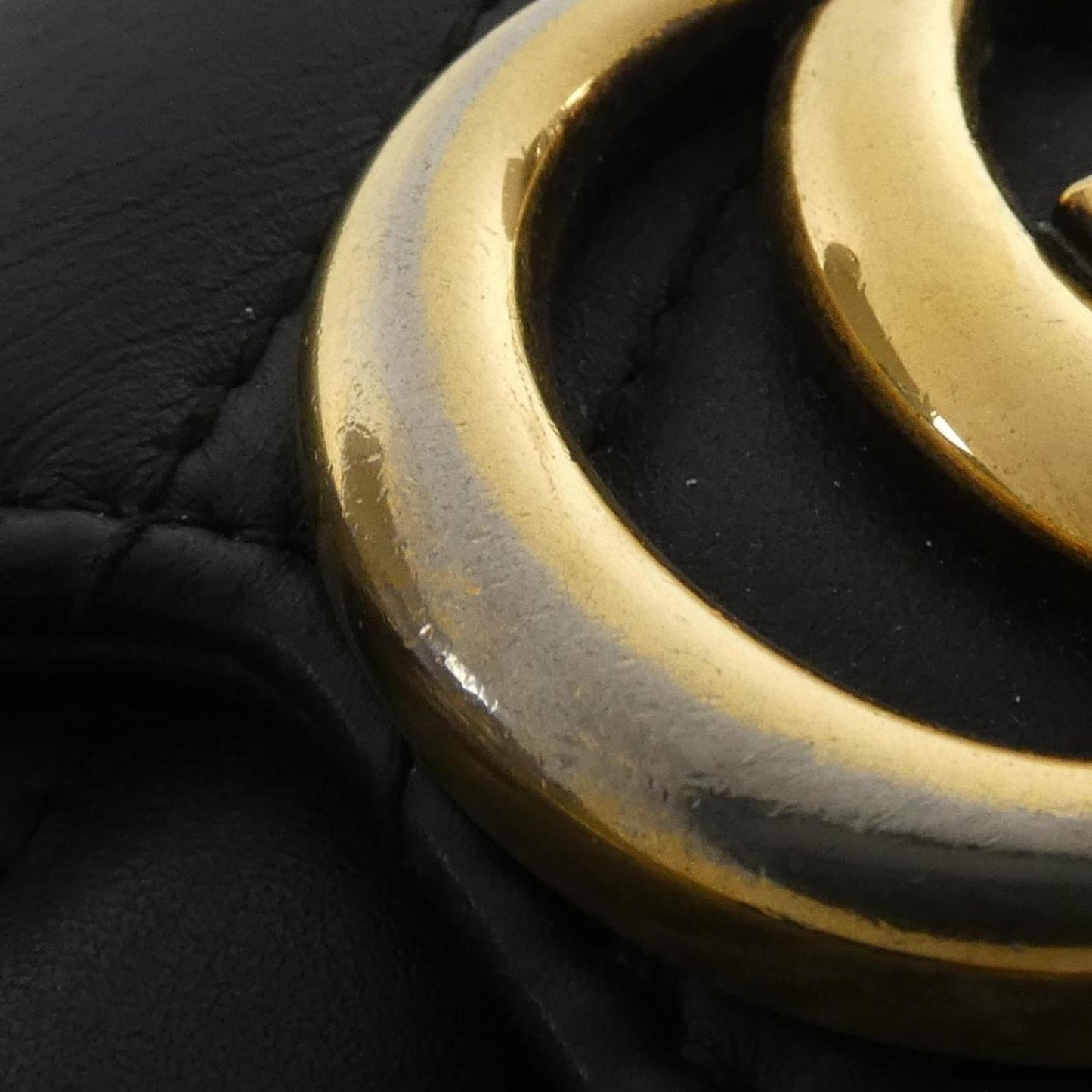 Gucci Black Leather Shoulder Bag ( )