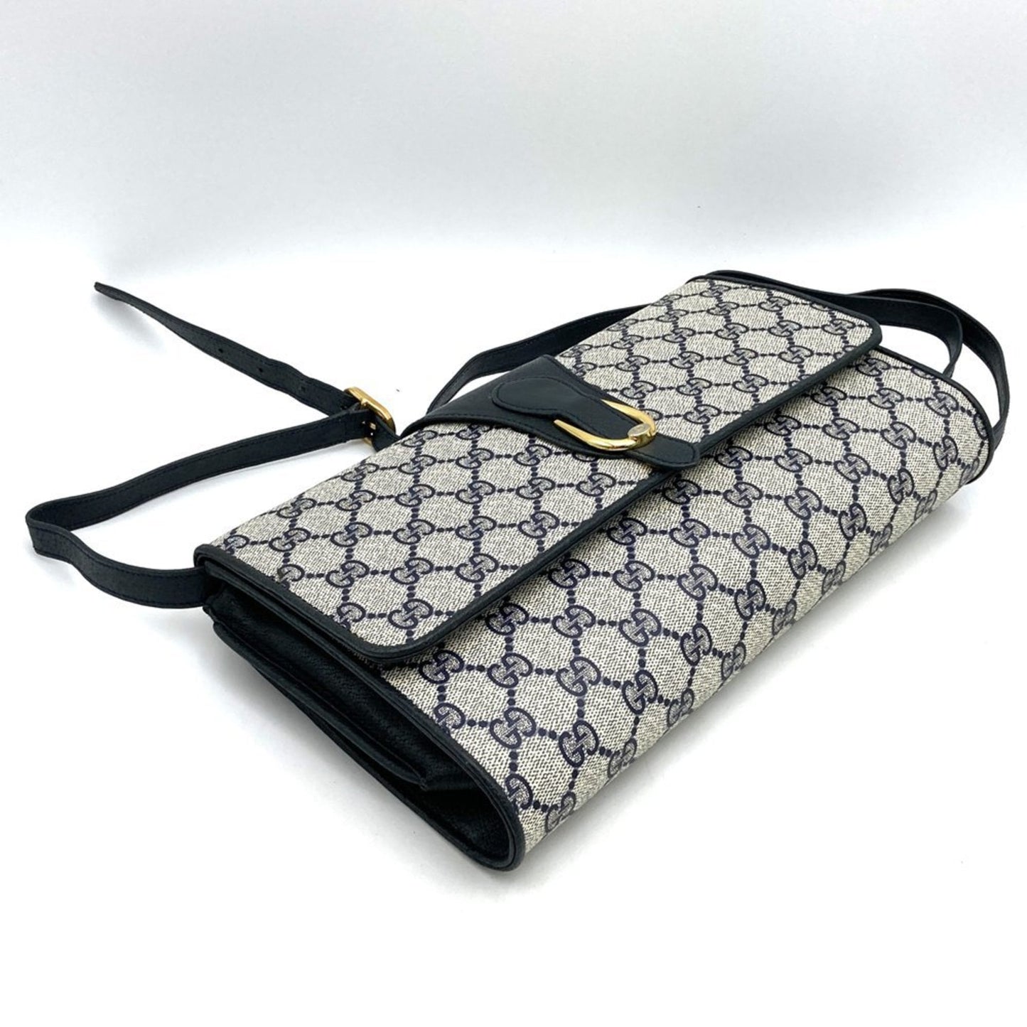 Gucci Navy Gg Supreme Shoulder Bag ( )