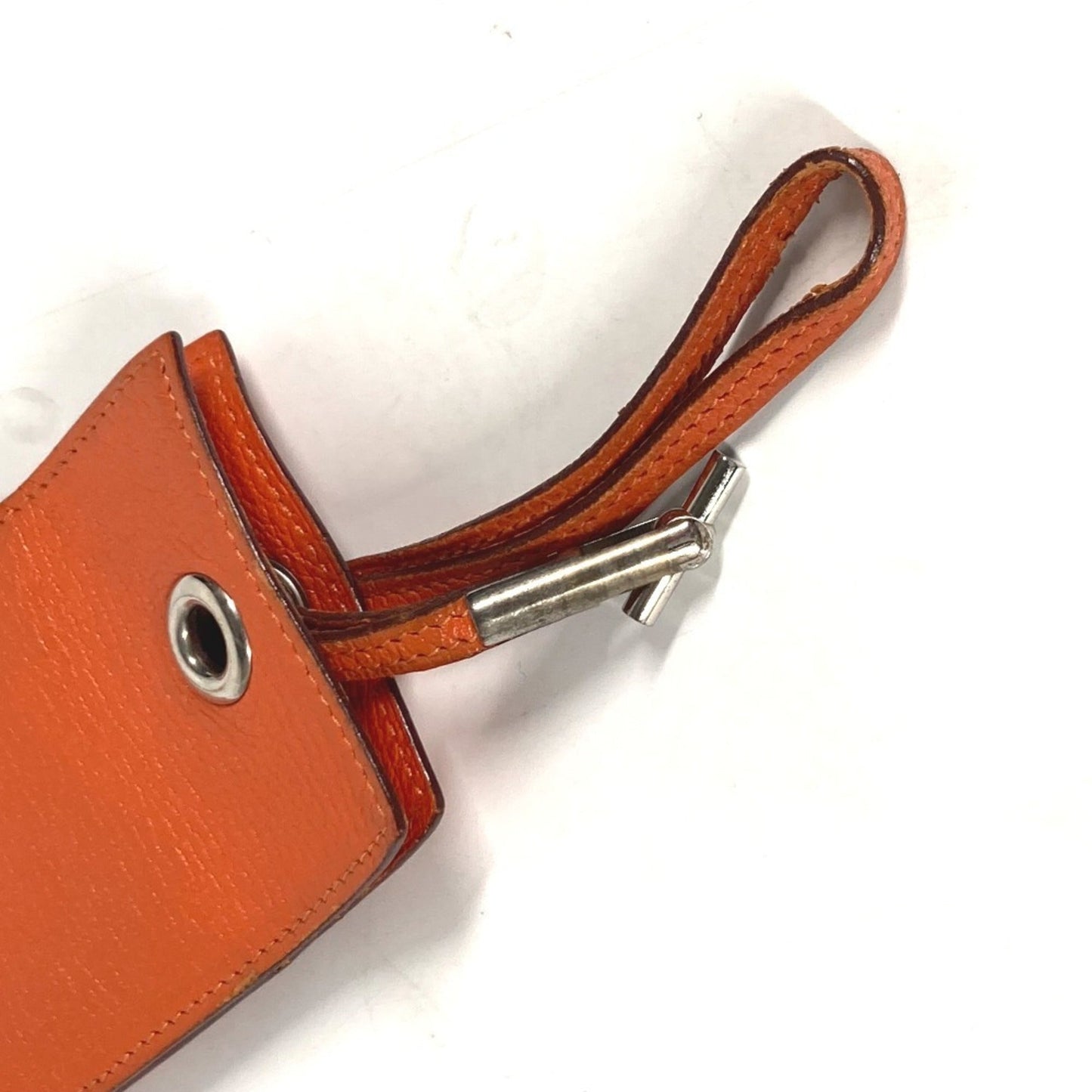 Hermes Orange Leather Pouch ( )