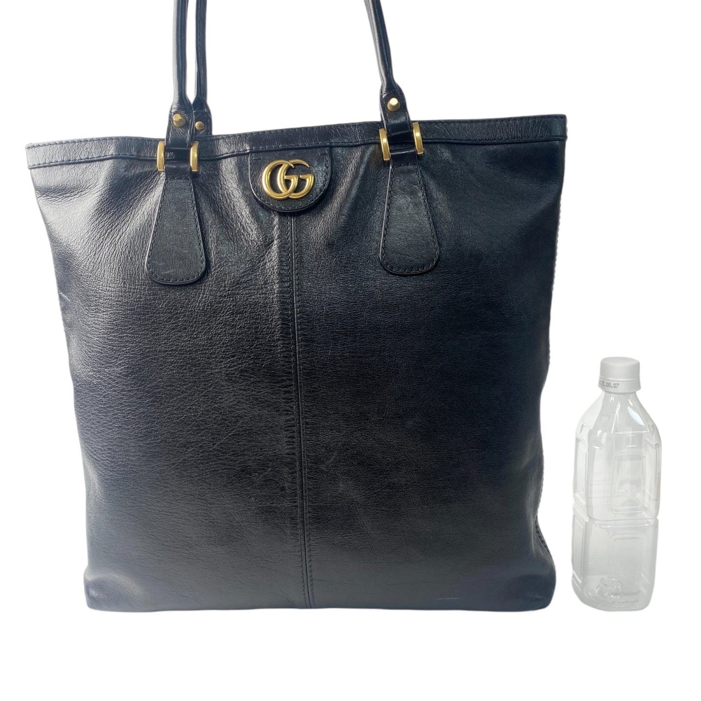 Gucci Black Leather Tote Bag ( )