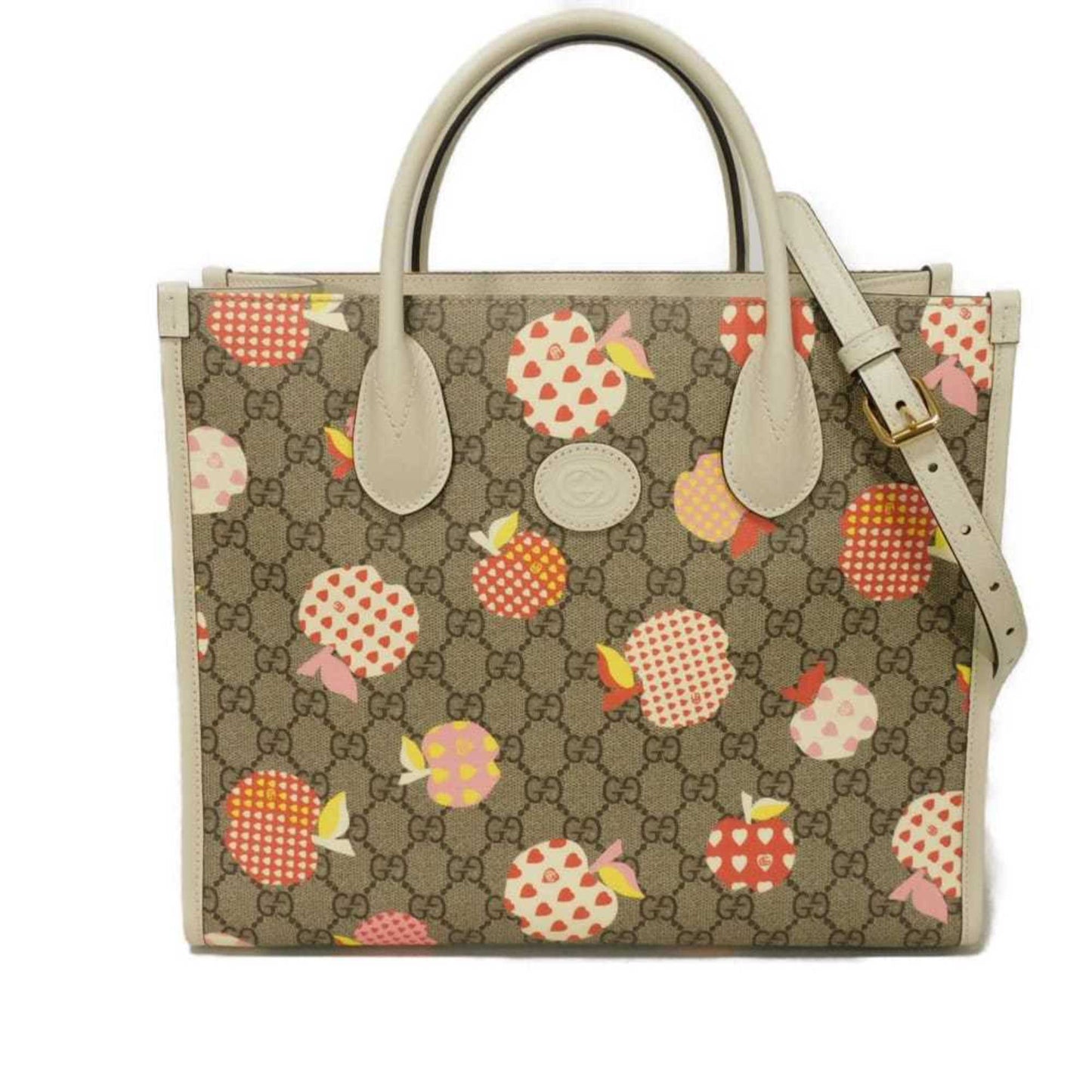 Gucci Beige Gg Supreme Leather Shoulder Bag Tote Bag ( )