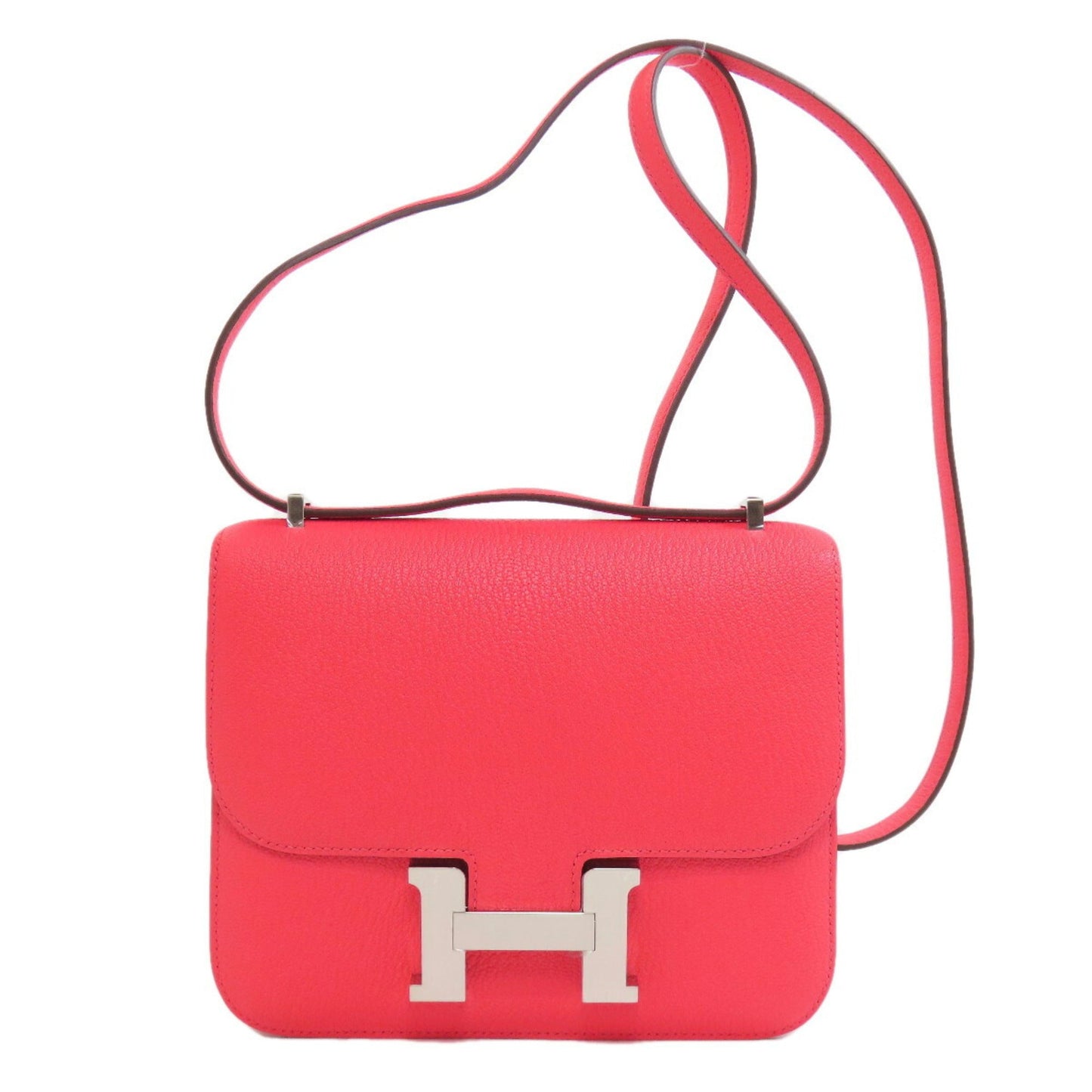 Hermes Pink Chevre Leather Shoulder Bag ( )