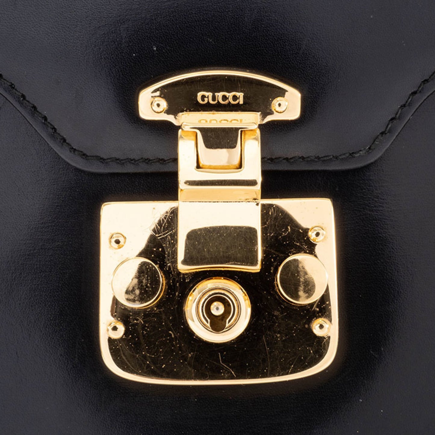 Gucci Black Leather Handbag ( )