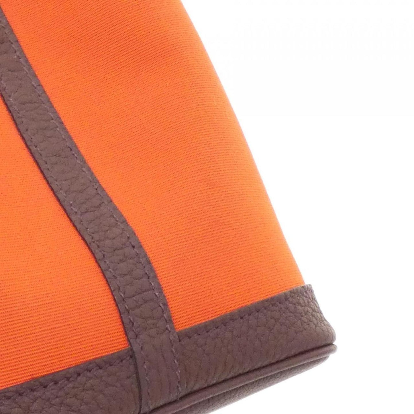 Hermes Orange Toile Officier Negonda Leather Handbag ( )