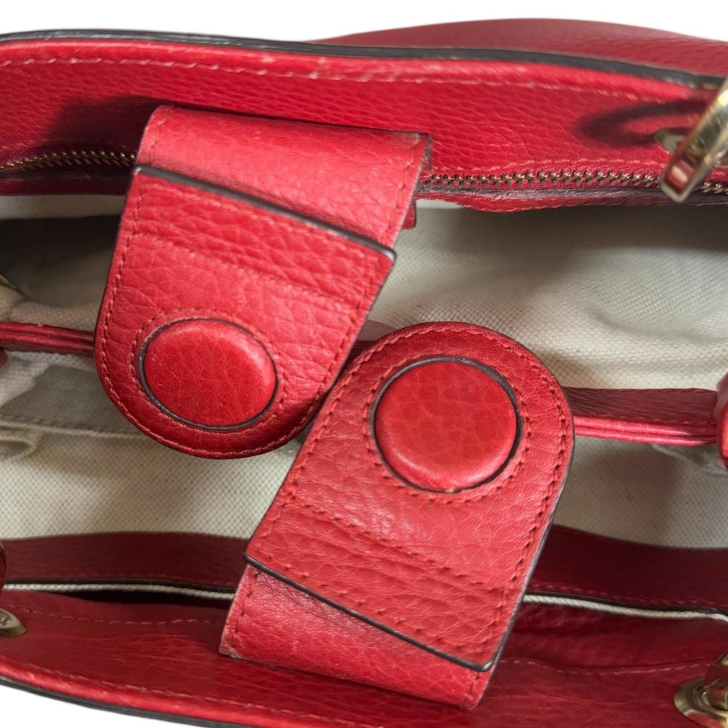 Gucci Red Color Bamboo Shoulder Bag ( )