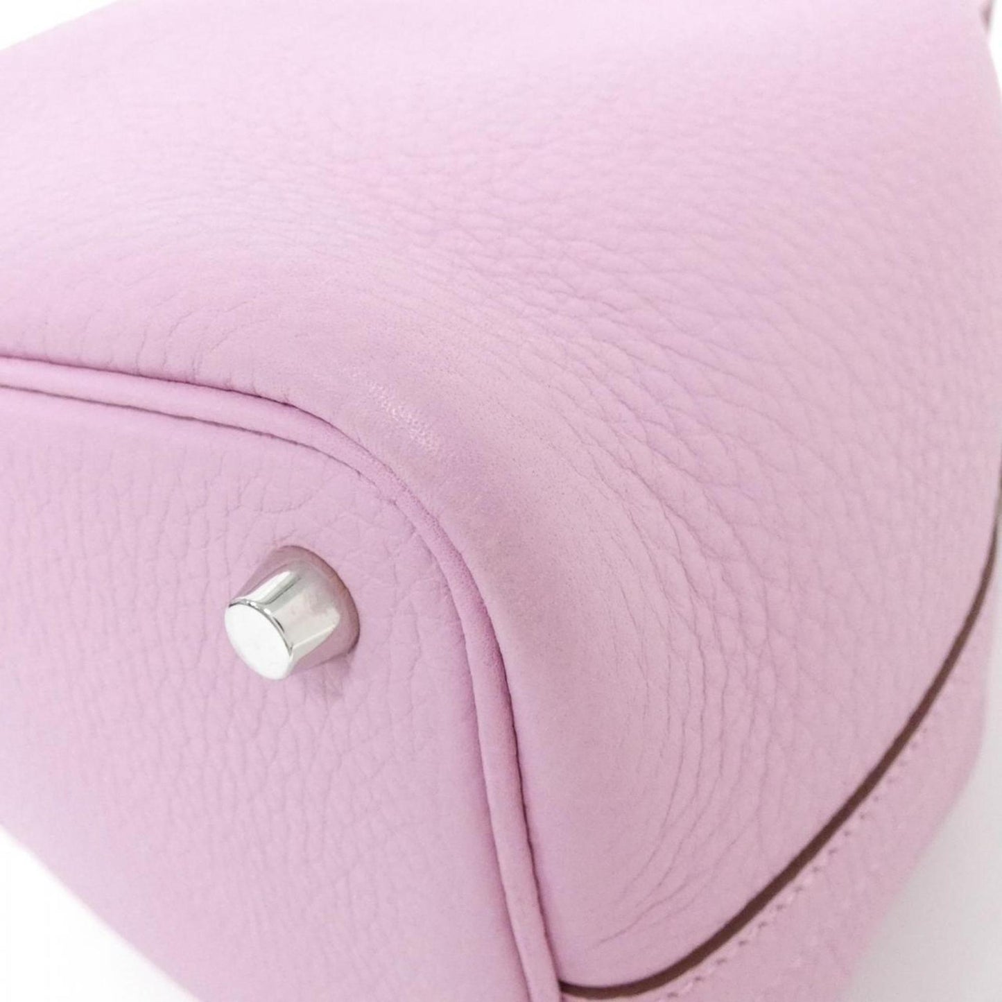 Hermes Pink Taurillon Clemence Leather Handbag ( )
