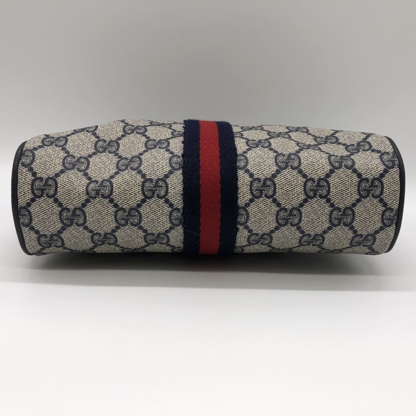 Gucci Navy Gg Supreme Clutch Bag Pouch ( )