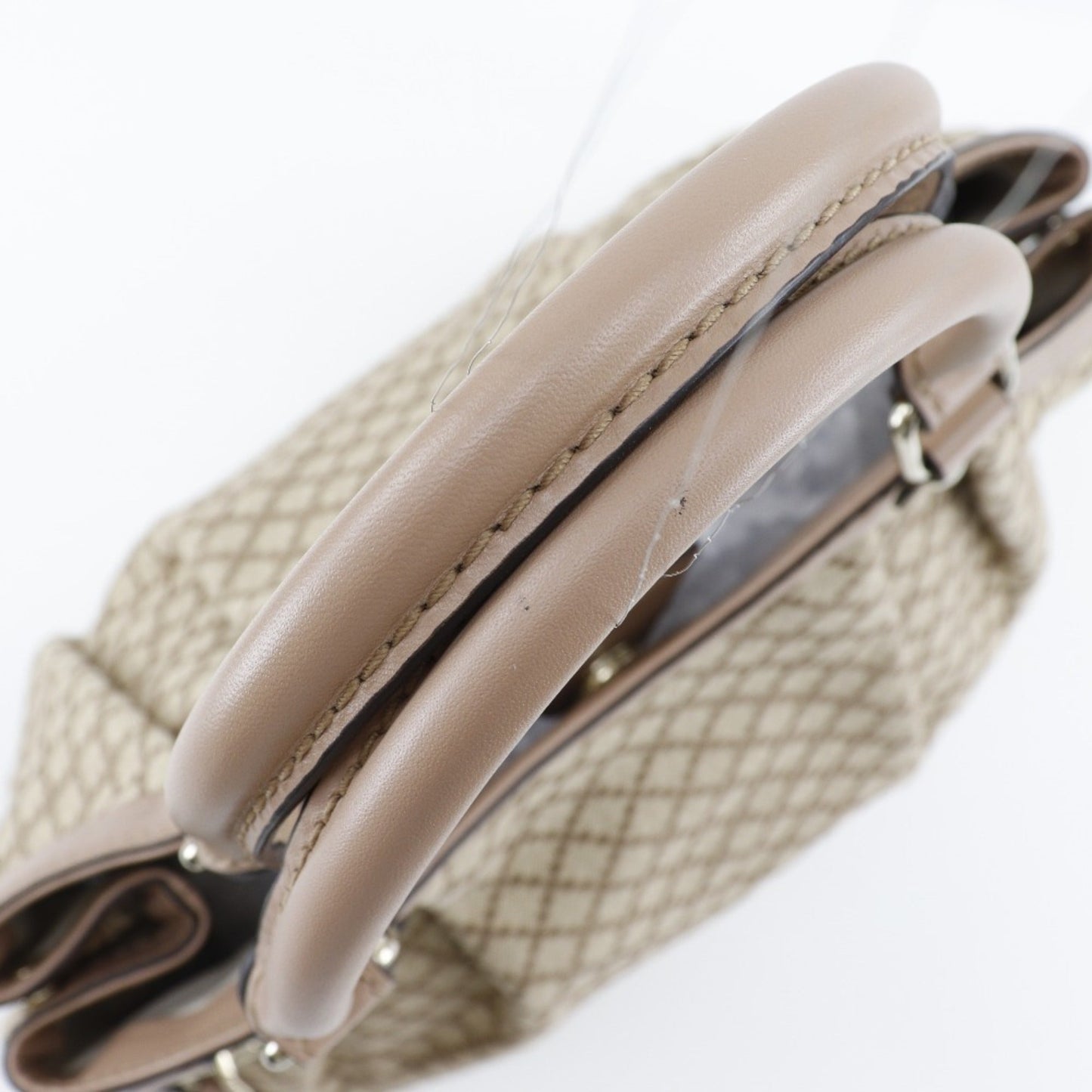Gucci Beige Pink Canvas Handbag ( )