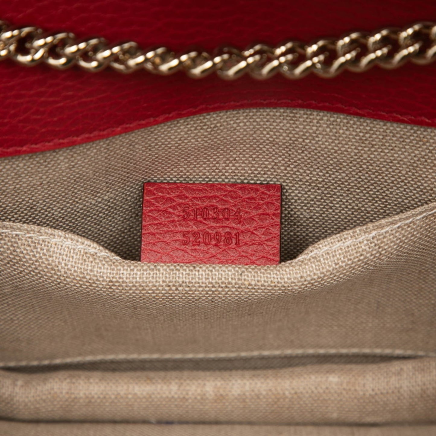 Gucci Red Color Leather Shoulder Bag ( )