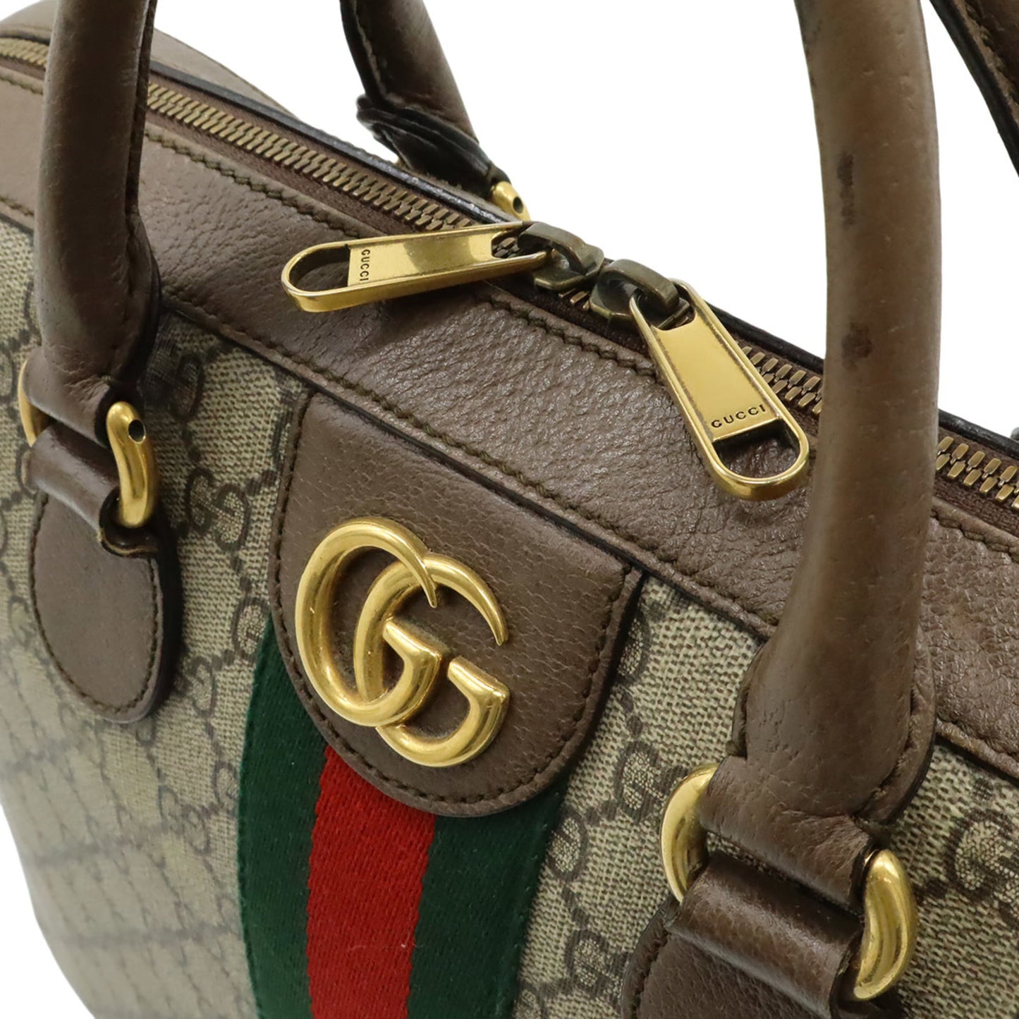 Gucci Beige Brown Gg Supreme Leather Handbag Shoulder Bag ( )