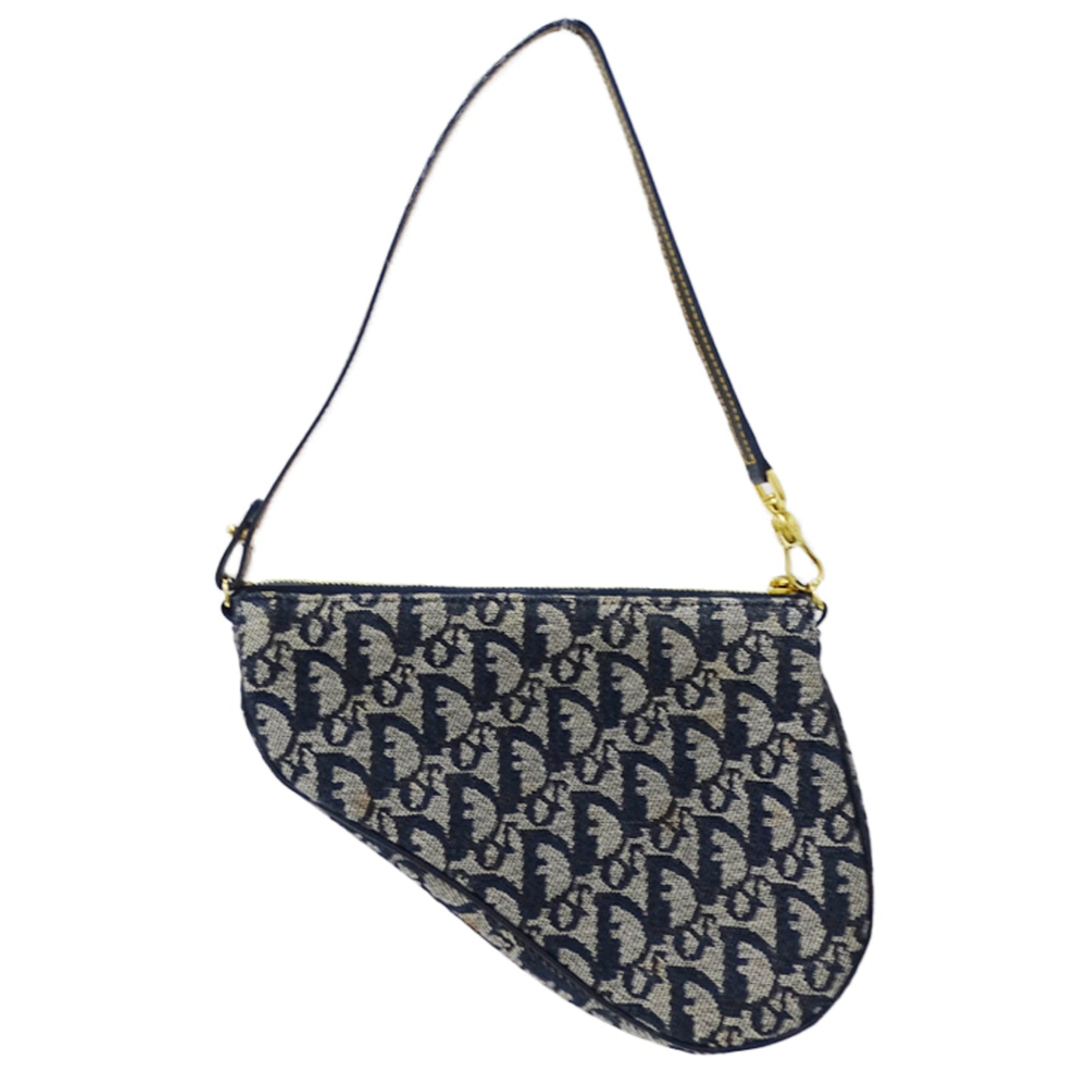 Christian Dior Blue Jacquard Shoulder Bag ()