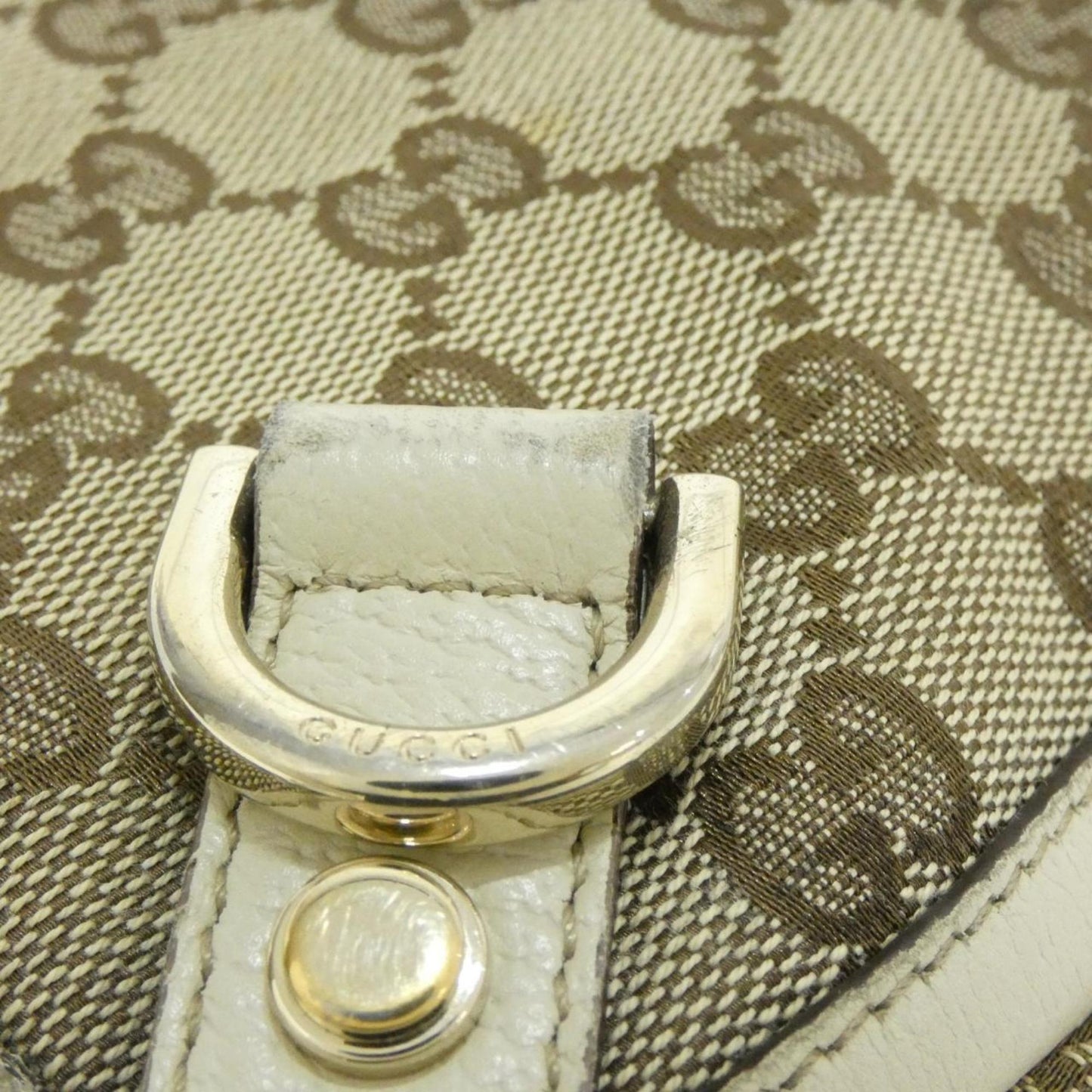 Gucci Beige Ivory Gg Canvas Handbag ( )