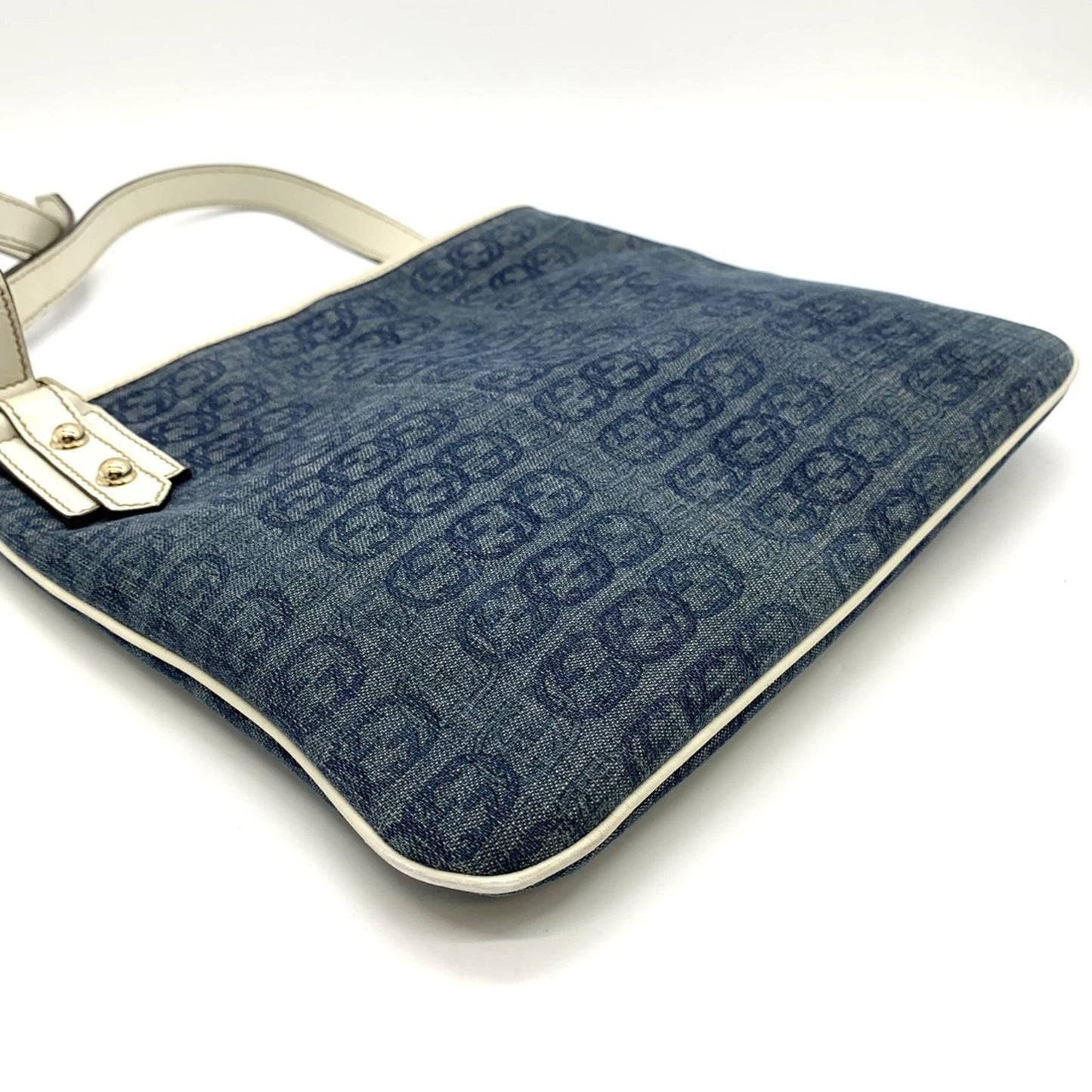 Gucci Blue Denim Shoulder Bag ( )